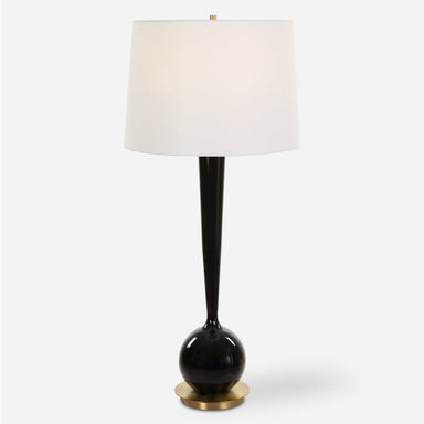 Uttermost Lighting Uttermost Brielle Polished Black Table Lamp