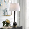 Uttermost Lighting Uttermost Brielle Polished Black Table Lamp