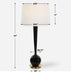 Uttermost Lighting Uttermost Brielle Polished Black Table Lamp