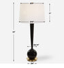 Uttermost Lighting Uttermost Brielle Polished Black Table Lamp