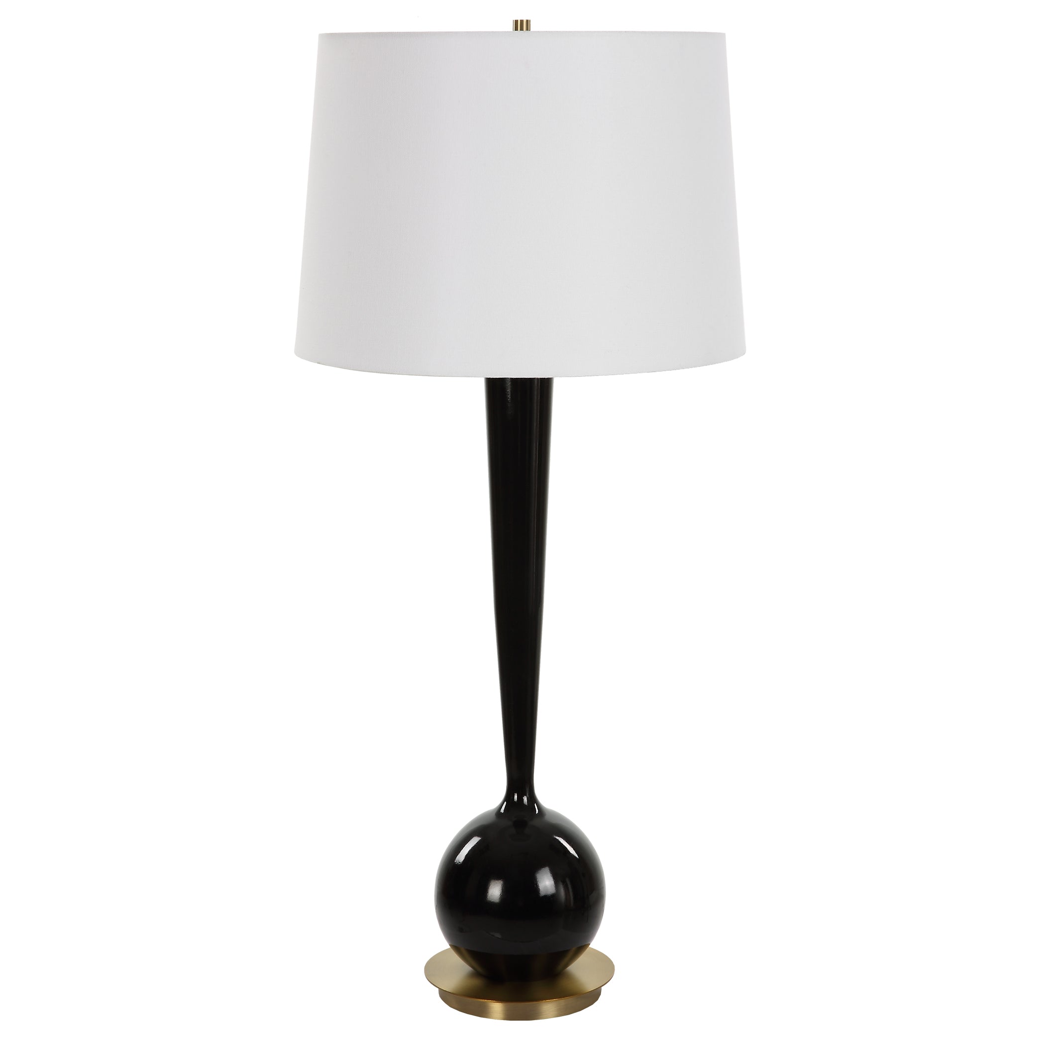 Uttermost Lighting Uttermost Brielle Polished Black Table Lamp