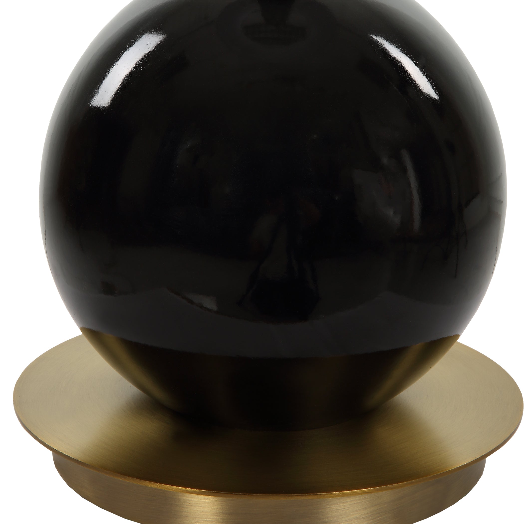 Uttermost Lighting Uttermost Brielle Polished Black Table Lamp