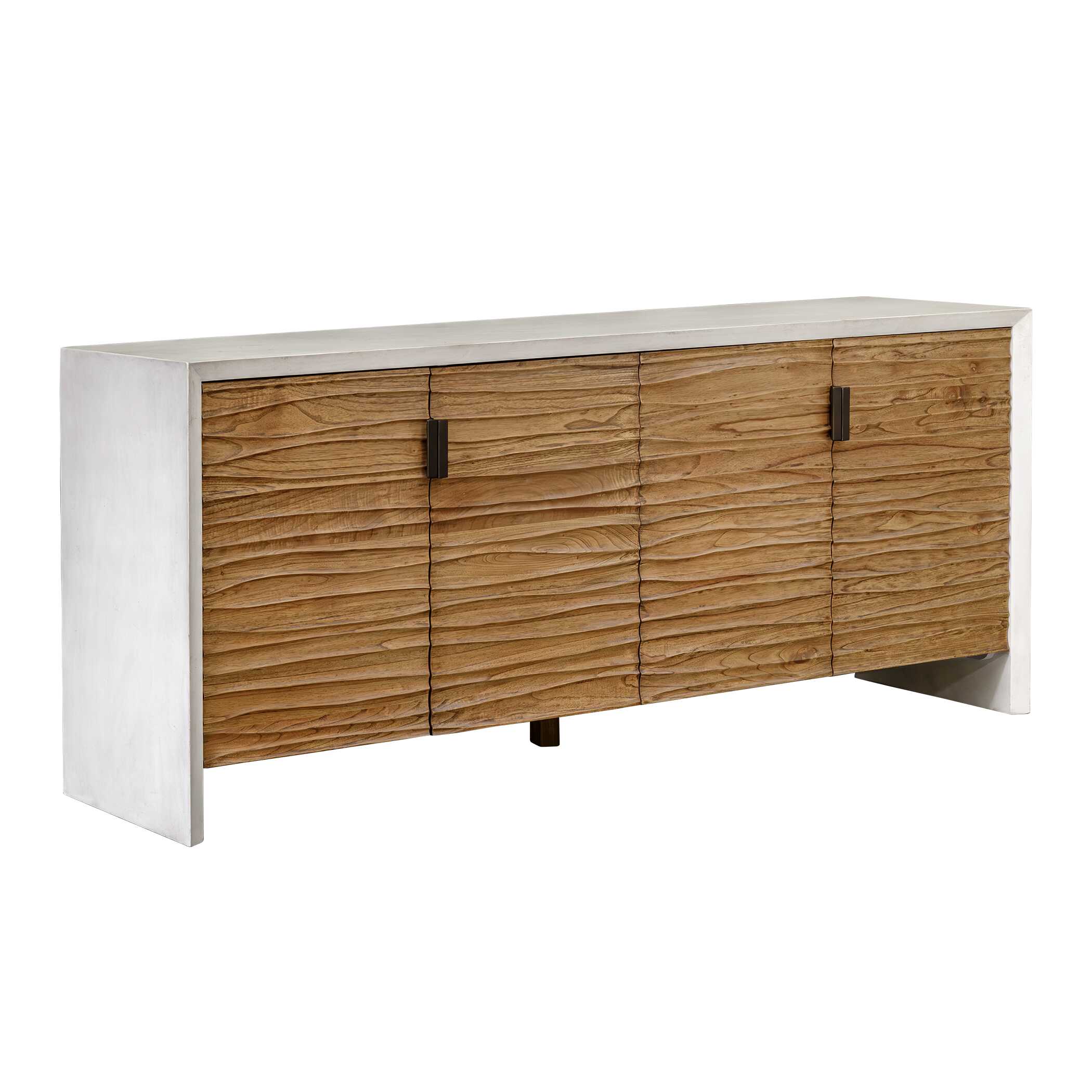 Uttermost Furniture Uttermost Brinson Carved Wood 4 Door Cabinet