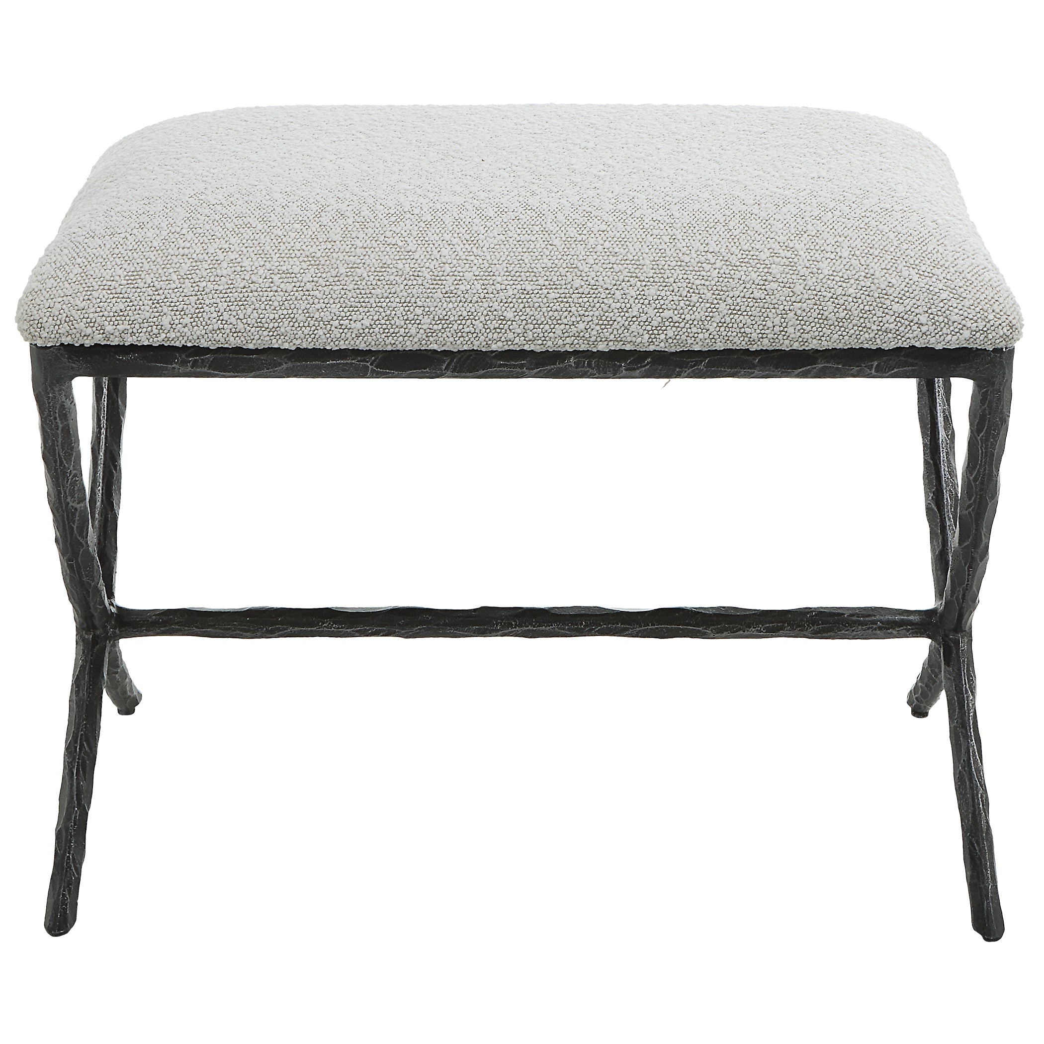 Uttermost Home Decor Uttermost Brisby Gray Fabric Small Bench