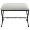 Uttermost Home Decor Uttermost Brisby Gray Fabric Small Bench