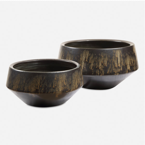 Uttermost Home Decor Uttermost Bronze Duo Vases Set/2