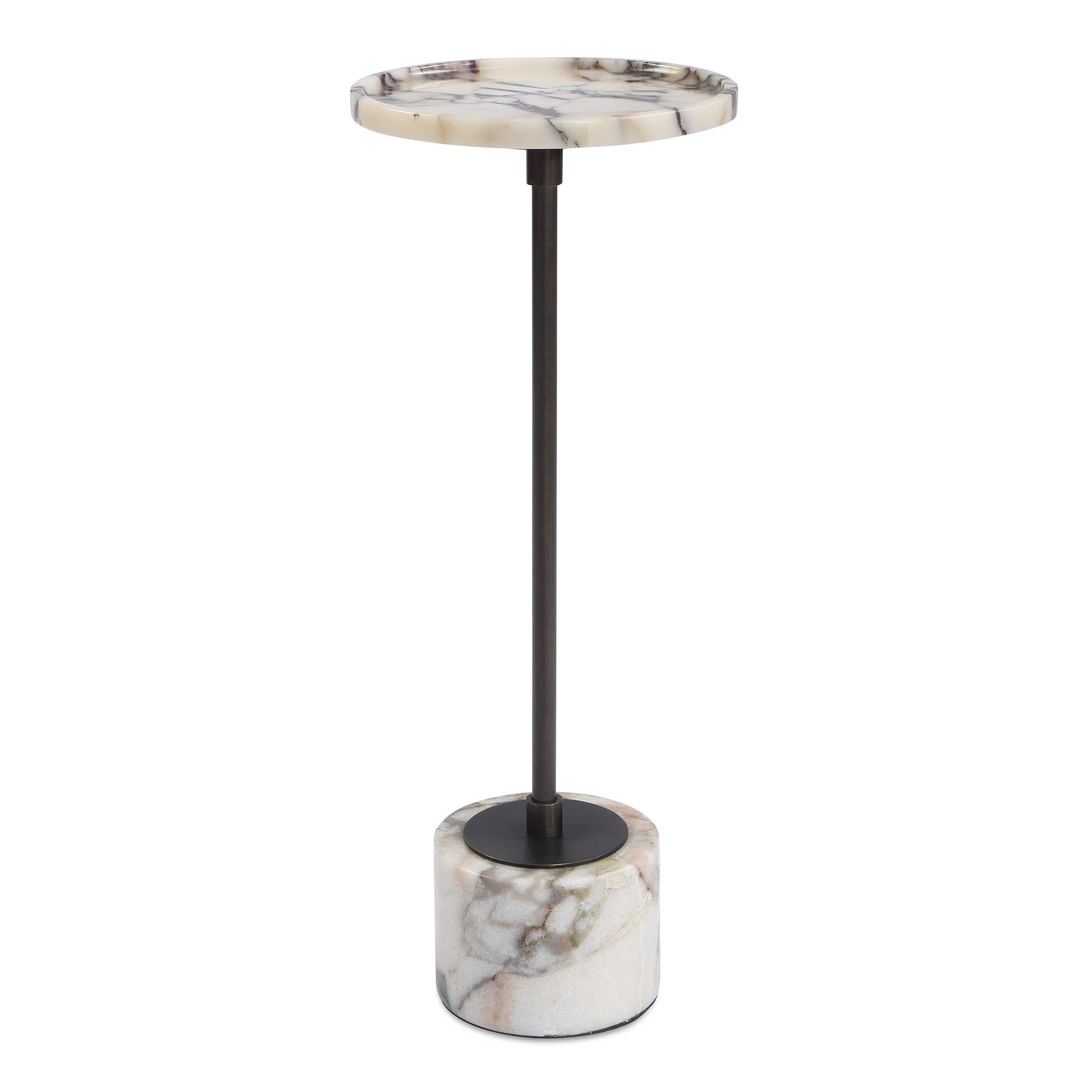 Uttermost Uttermost Brunson White Marble Drink Table