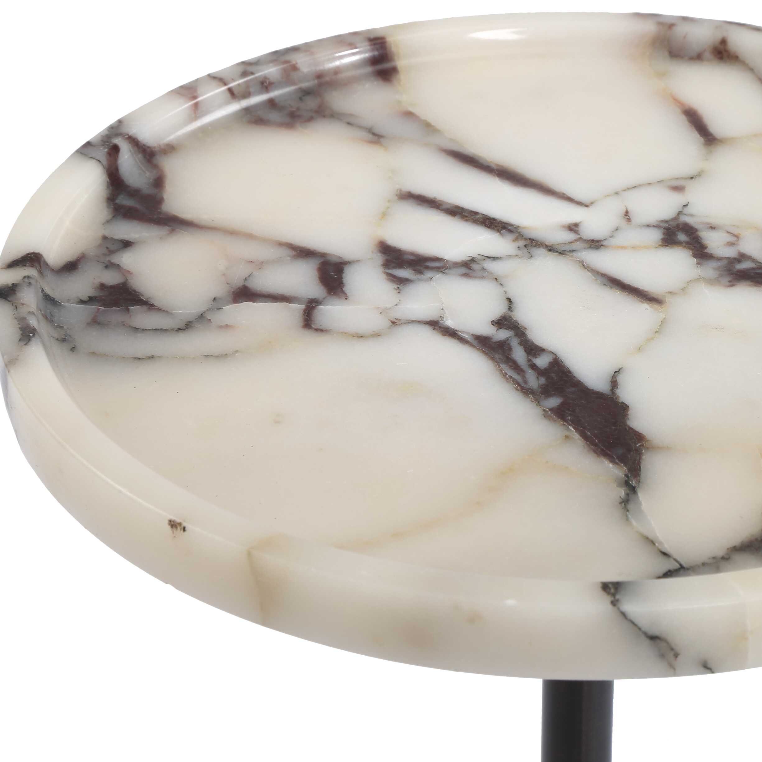 Uttermost Uttermost Brunson White Marble Drink Table
