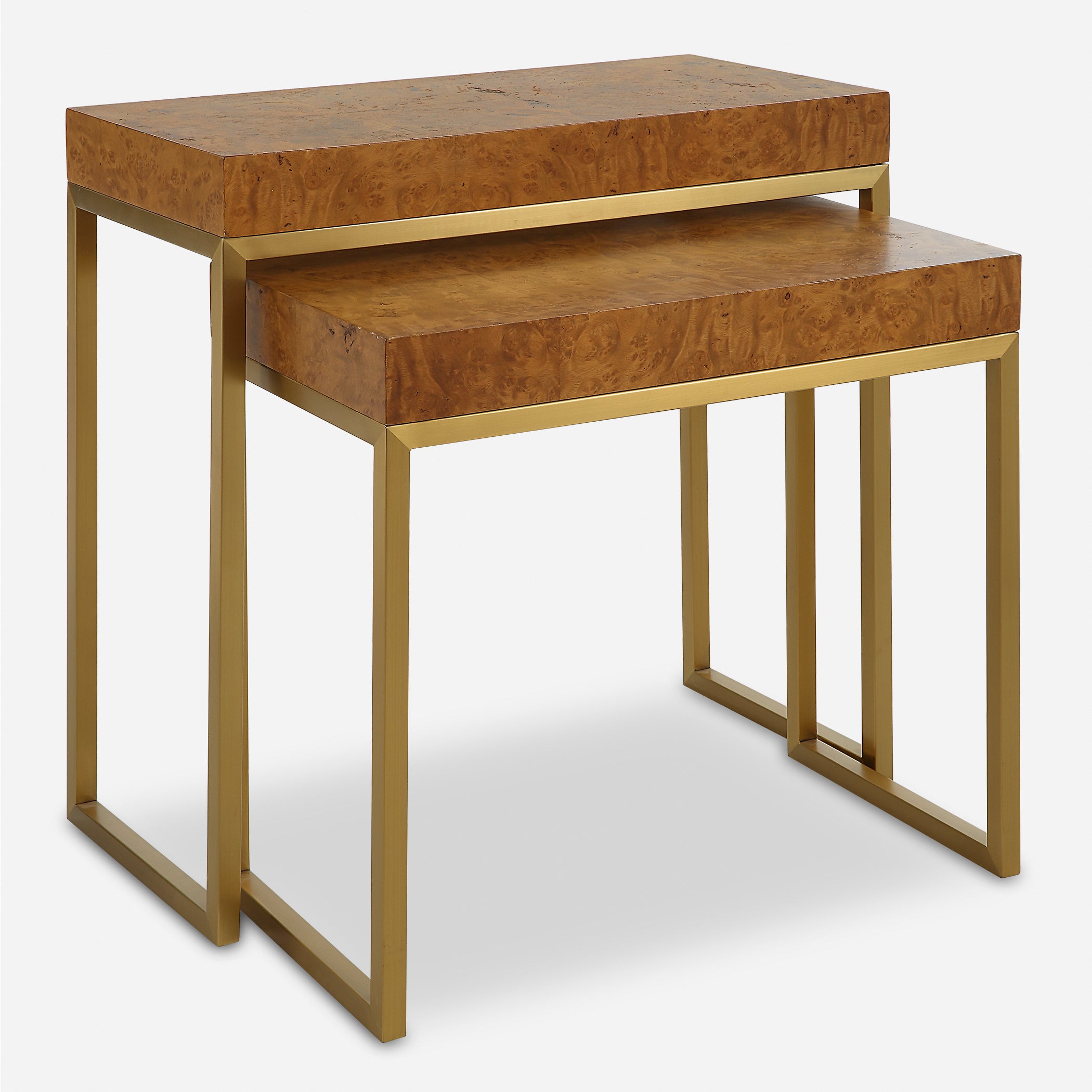 Uttermost Furniture Uttermost Burl-esque Wooden Nesting Tables, S/2