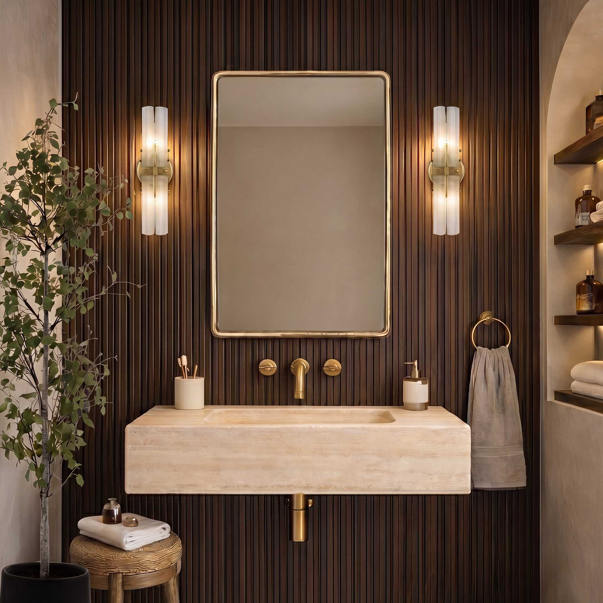 Uttermost Home Decor Uttermost Burton Indoor-Outdoor Brass Mirror
