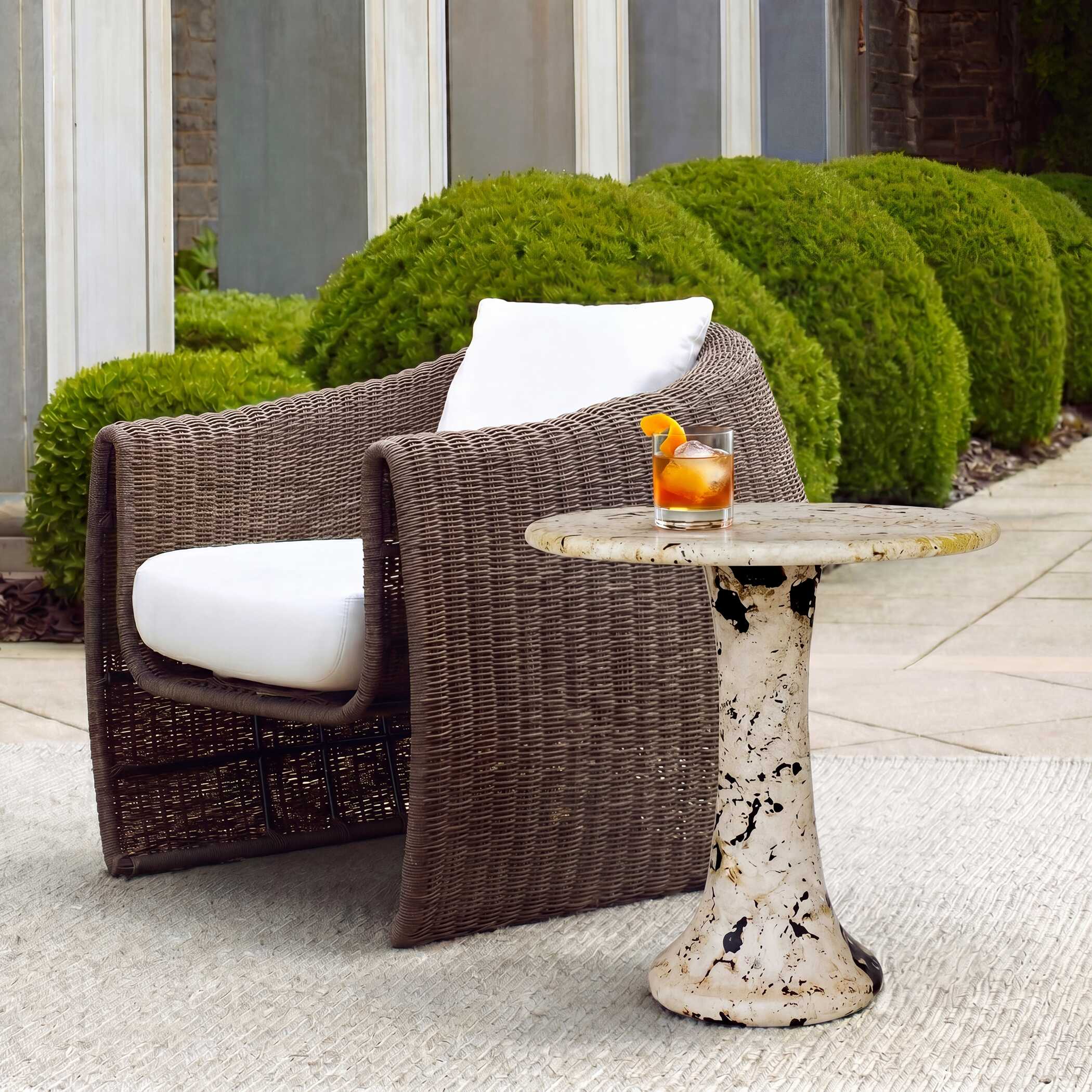 Uttermost Furniture Uttermost Cadas Indoor-Outdoor Stone Side Table