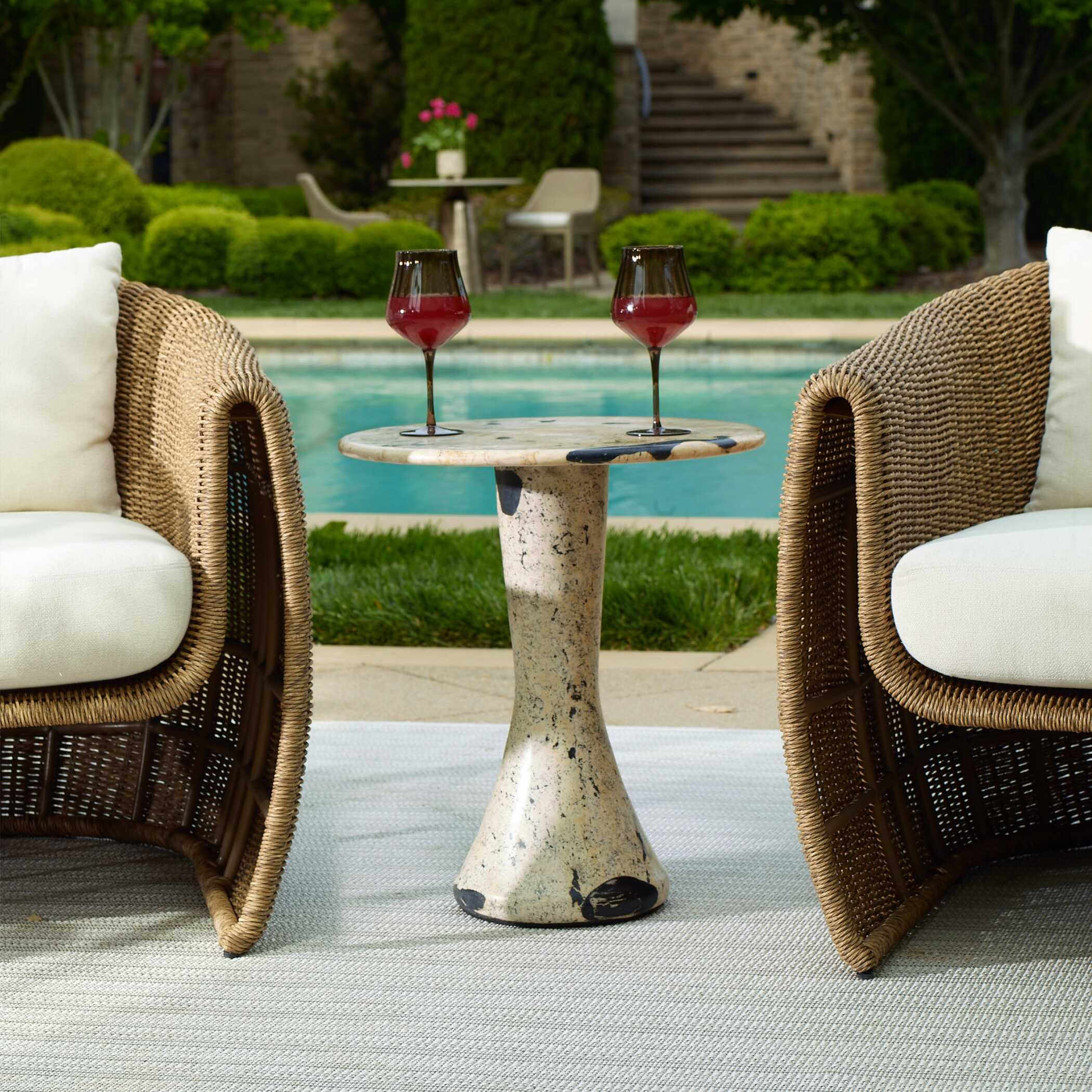 Uttermost Furniture Uttermost Cadas Indoor-Outdoor Stone Side Table