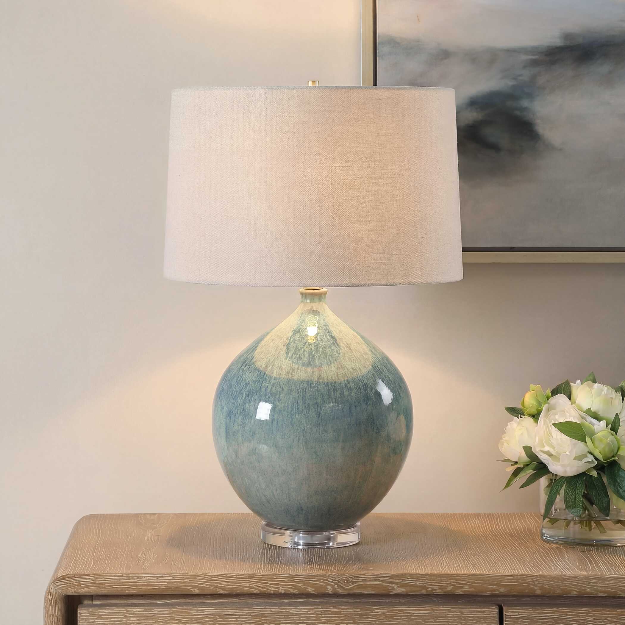 Uttermost Lighting Uttermost Callista Teal Blue Table Lamp