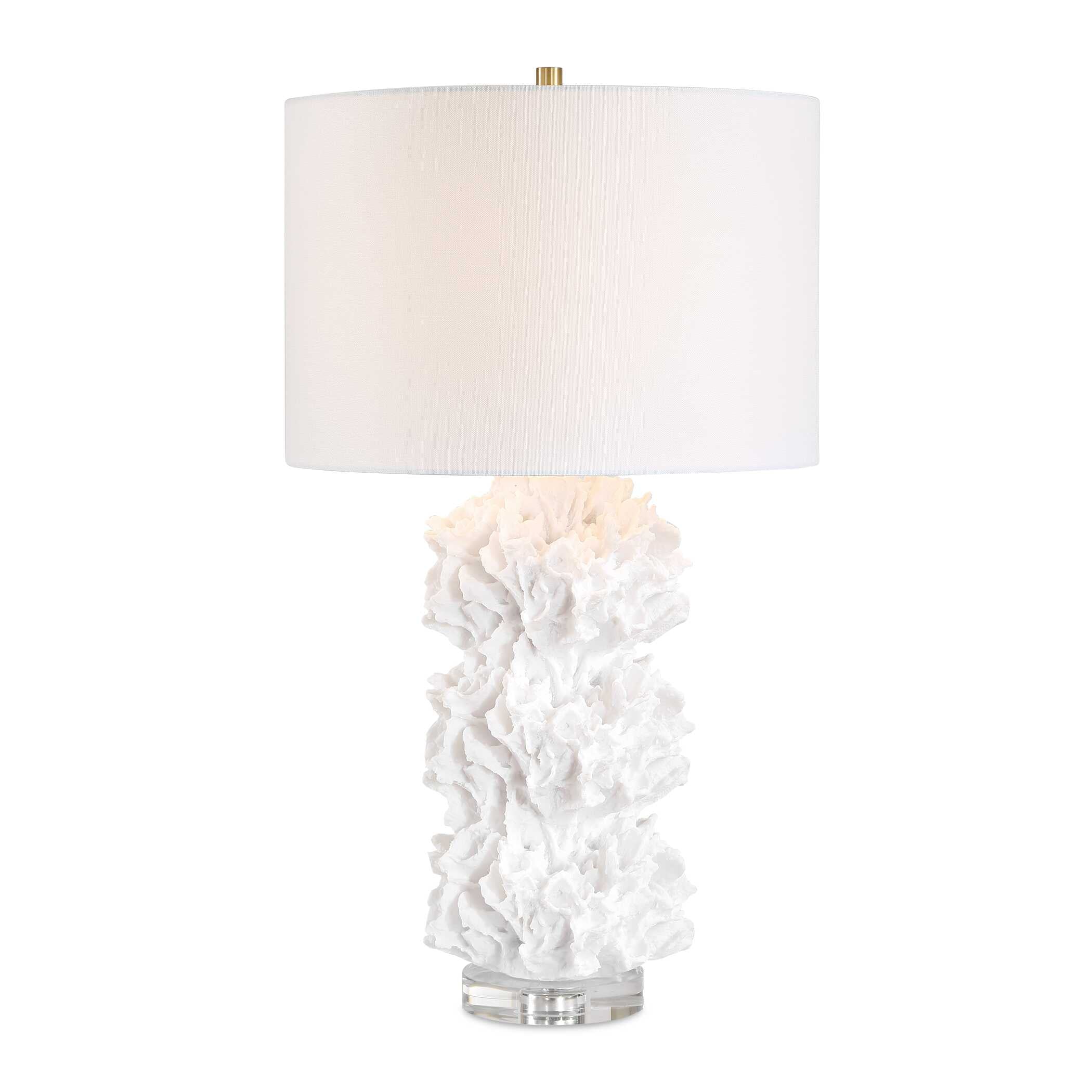 Uttermost Lighting Uttermost Cambre White Coral Table Lamp