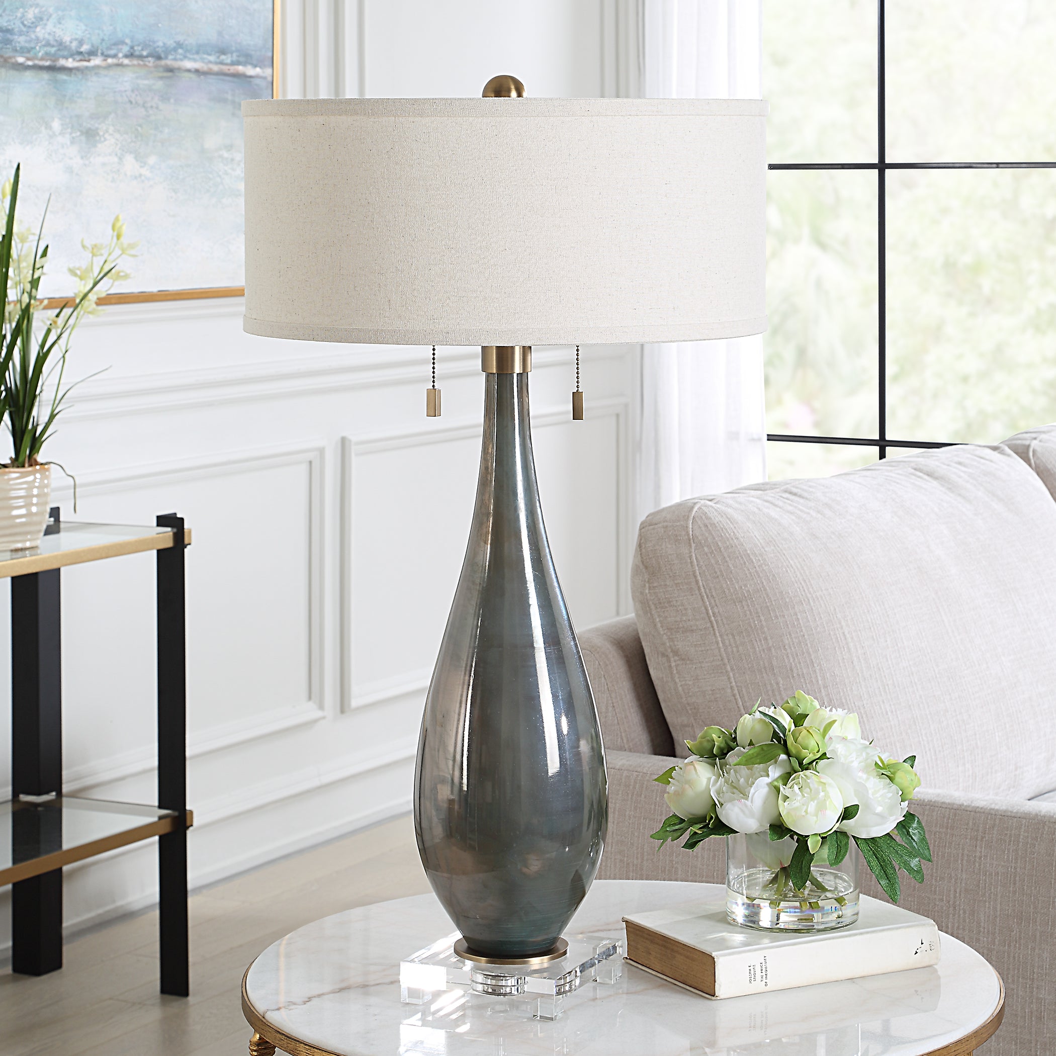 Uttermost Lighting Uttermost Cardoni Smoke Table Lamp