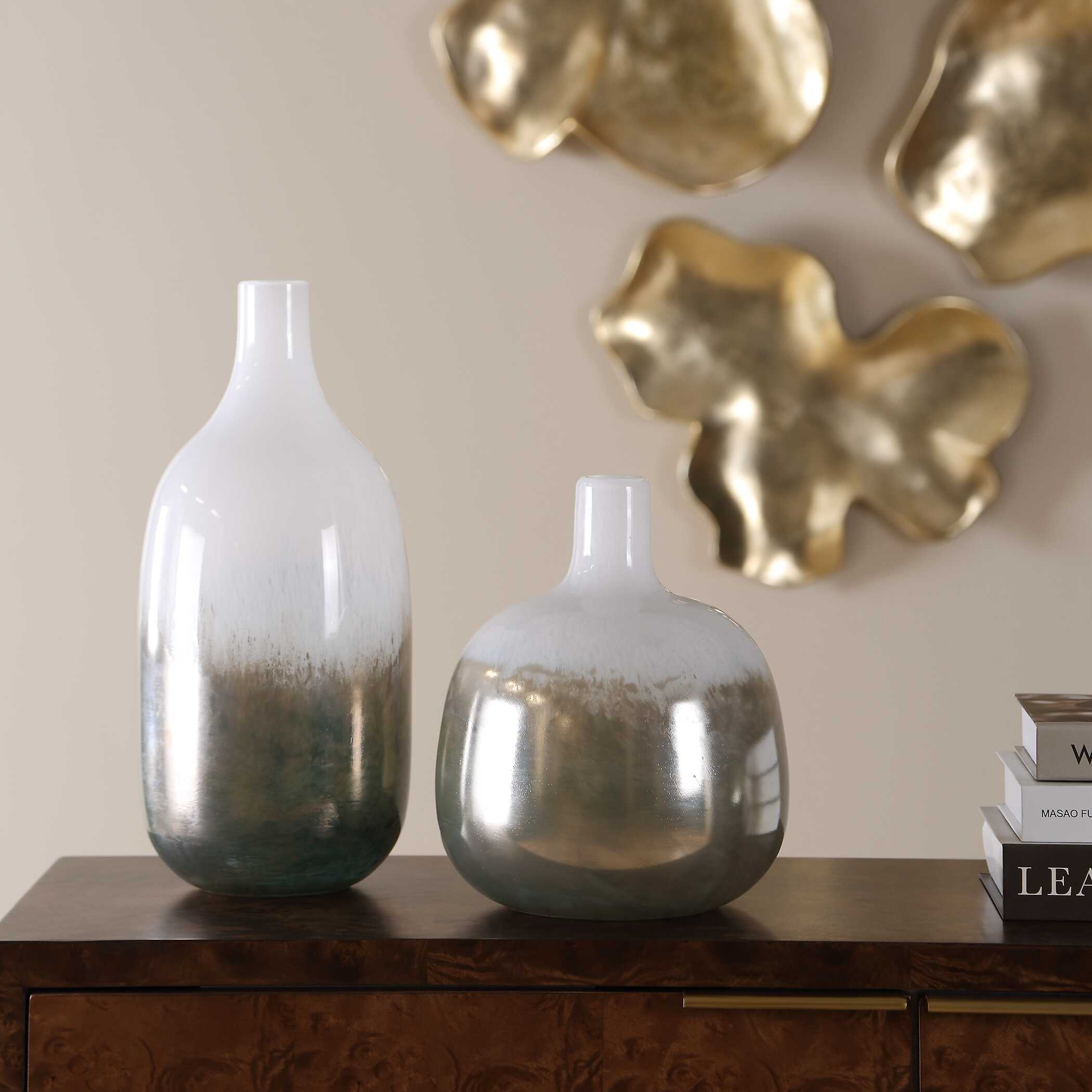 Uttermost Home Decor Uttermost Cardoni Smoke Vases, S/2