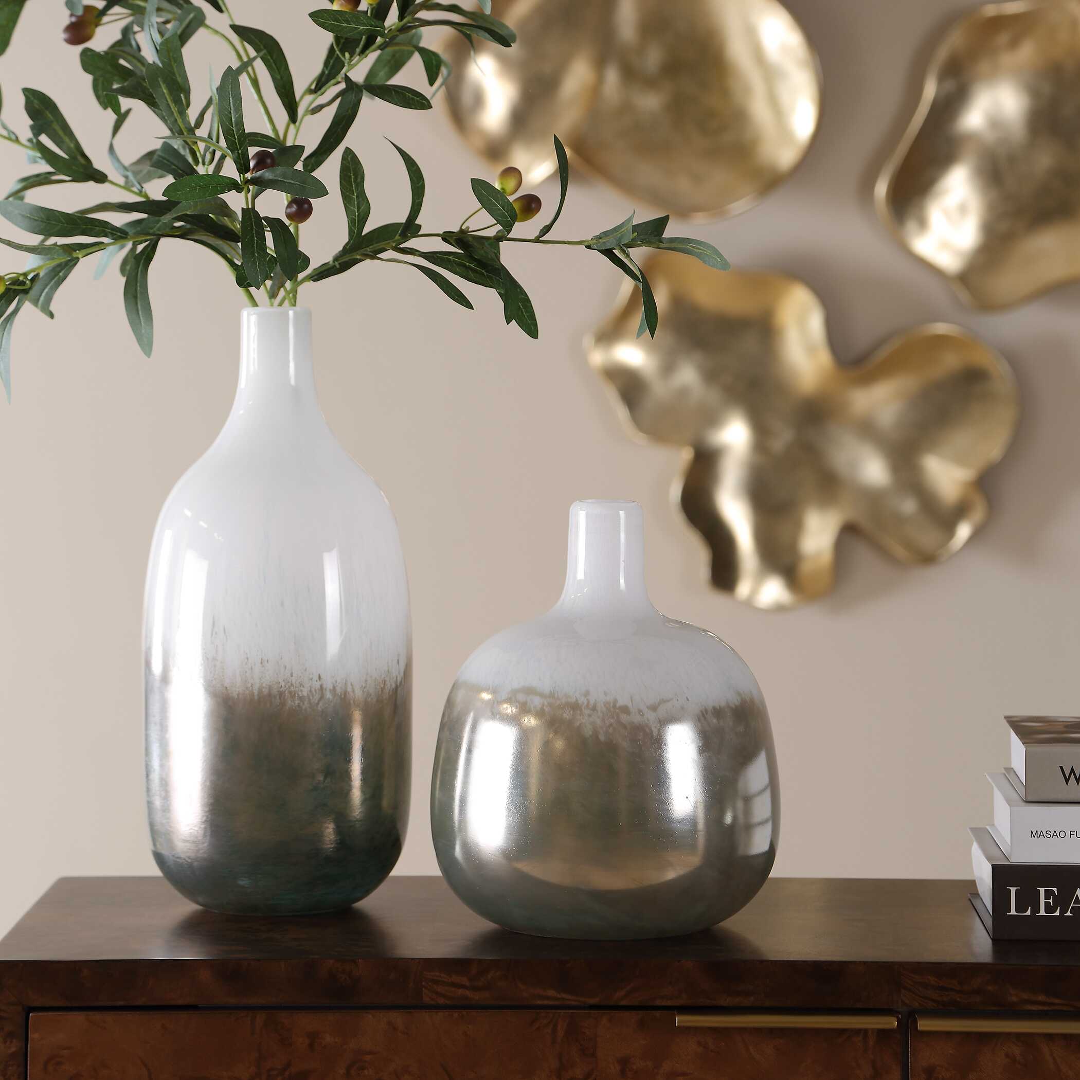 Uttermost Home Decor Uttermost Cardoni Smoke Vases, S/2