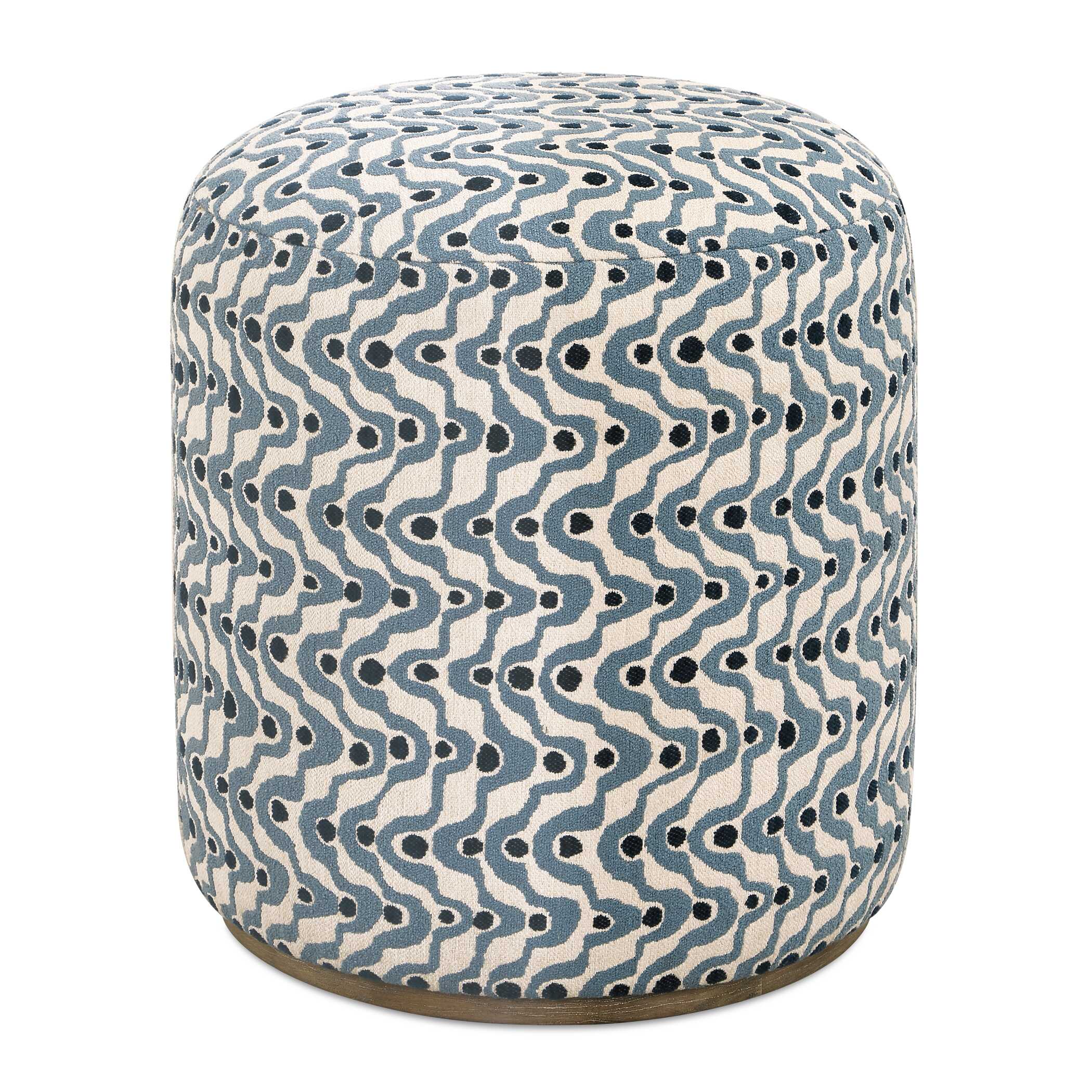 Uttermost Uttermost Cas Blue Fabric Ottoman