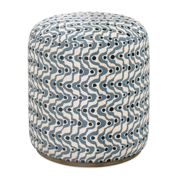 Uttermost Uttermost Cas Blue Fabric Ottoman