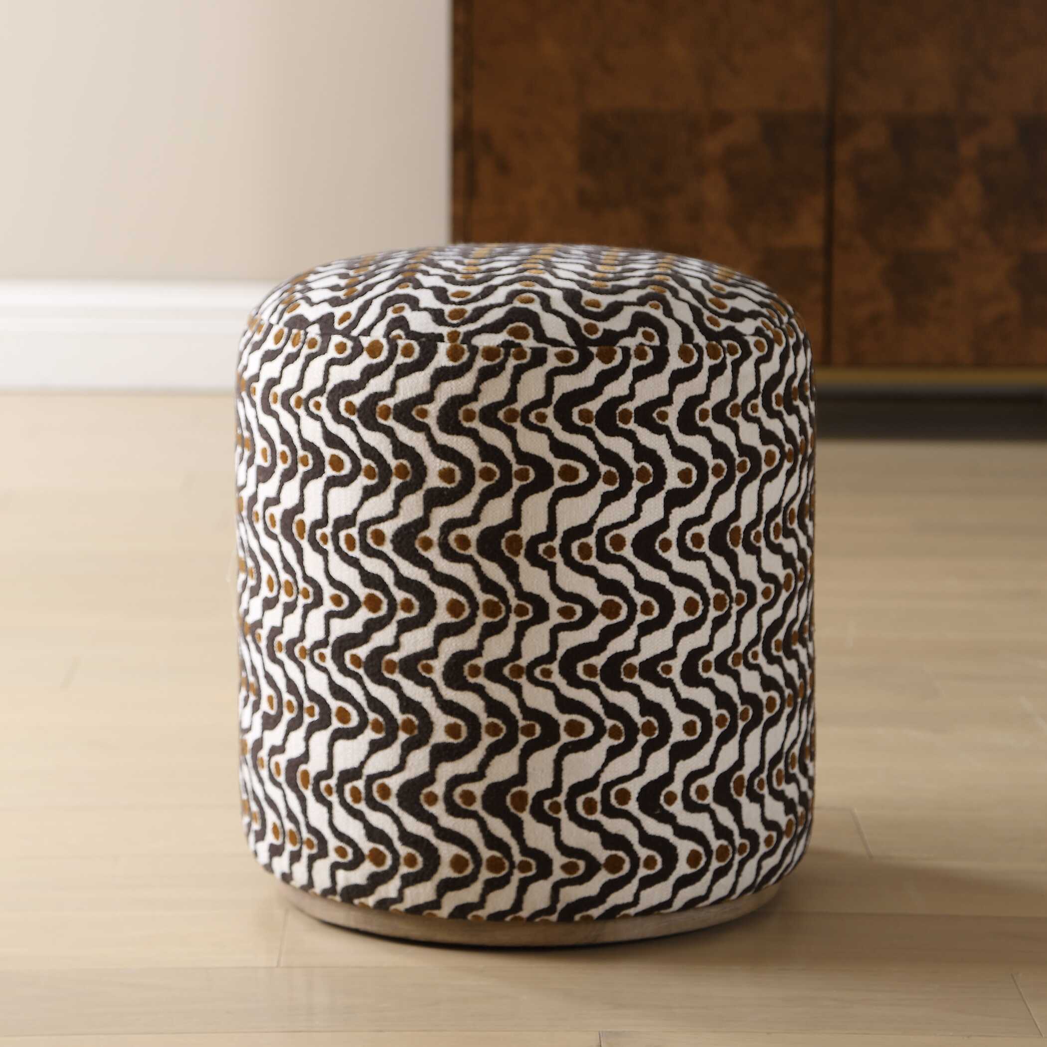 Uttermost Furniture Uttermost Cas Plush Espresso Ottoman
