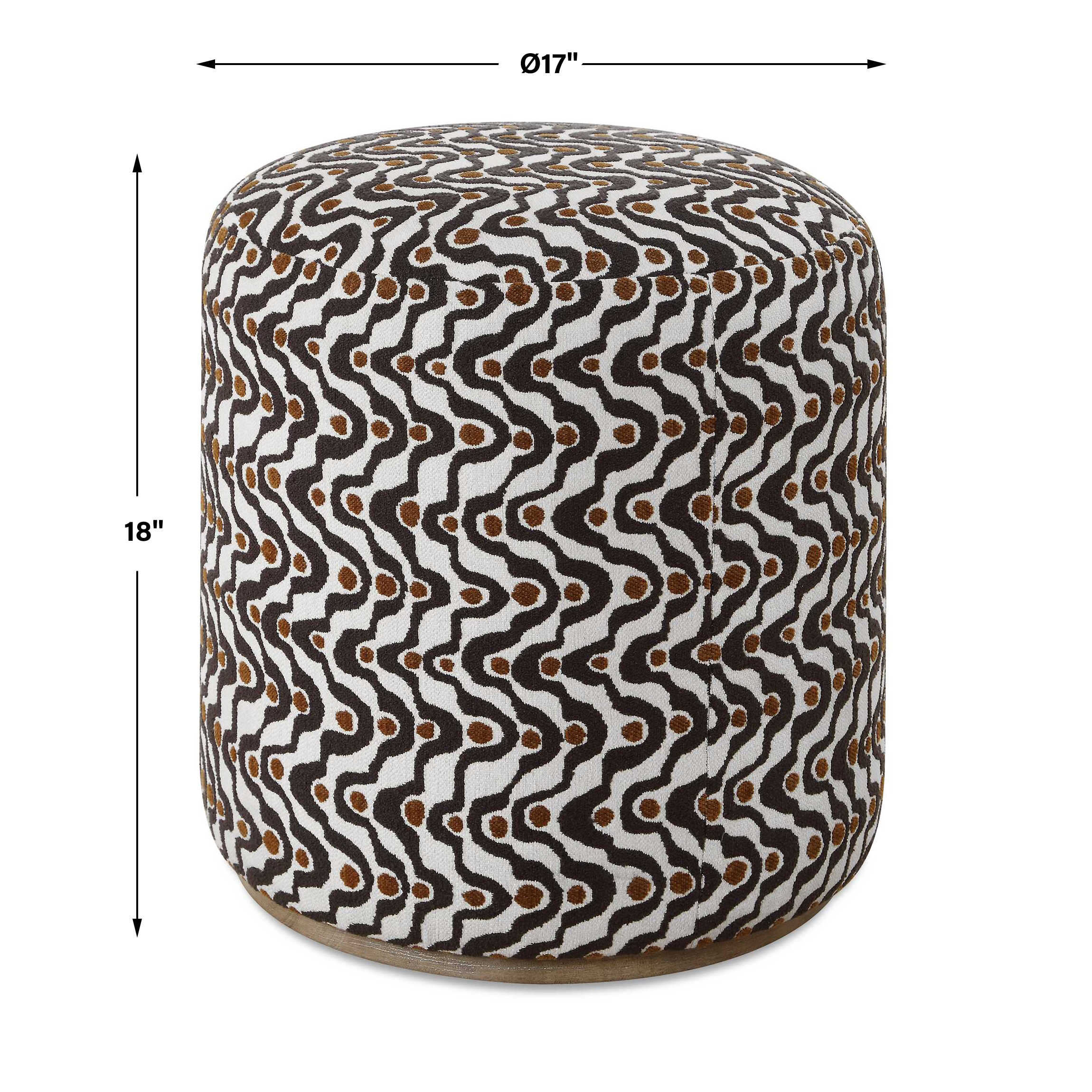 Uttermost Furniture Uttermost Cas Plush Espresso Ottoman