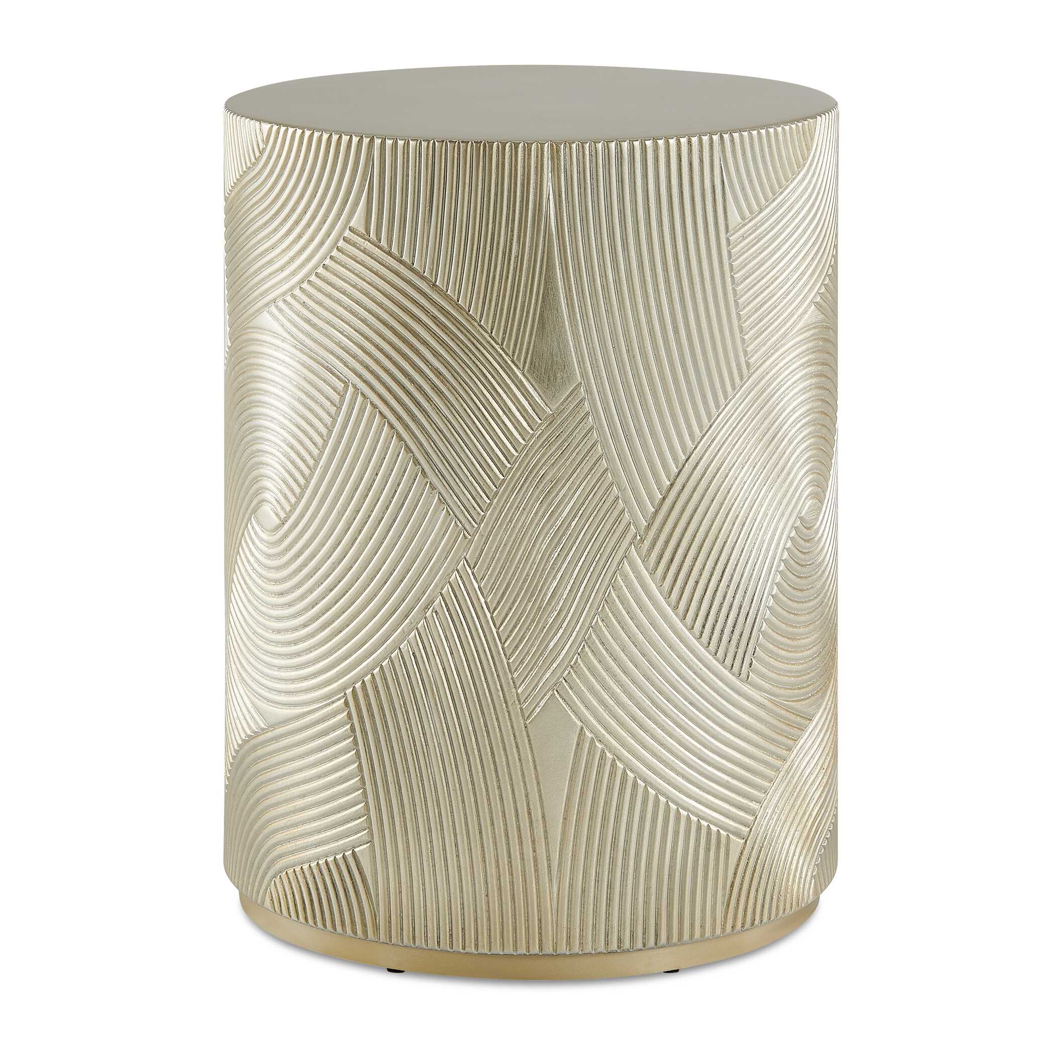 Uttermost Furniture Uttermost Cassandra Gold Drum Accent Table