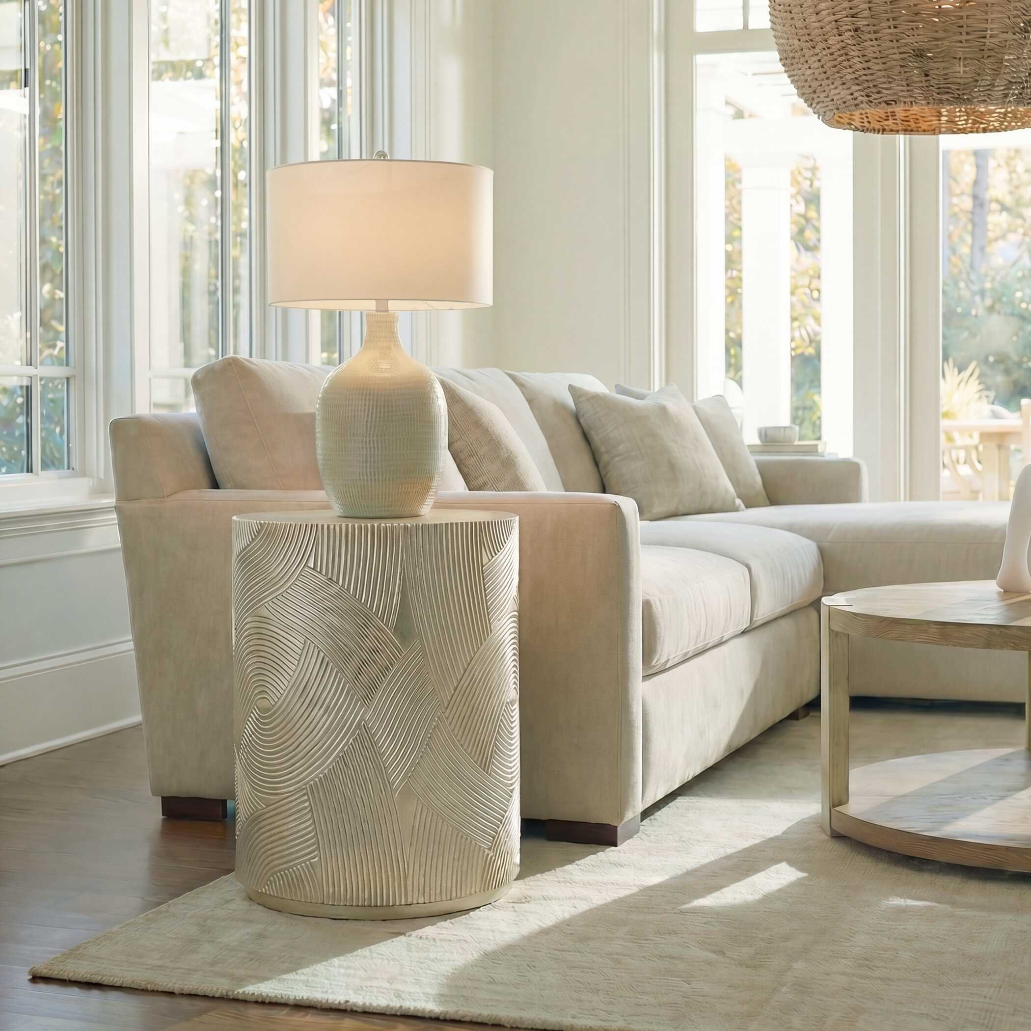 Uttermost Furniture Uttermost Cassandra Gold Drum Accent Table