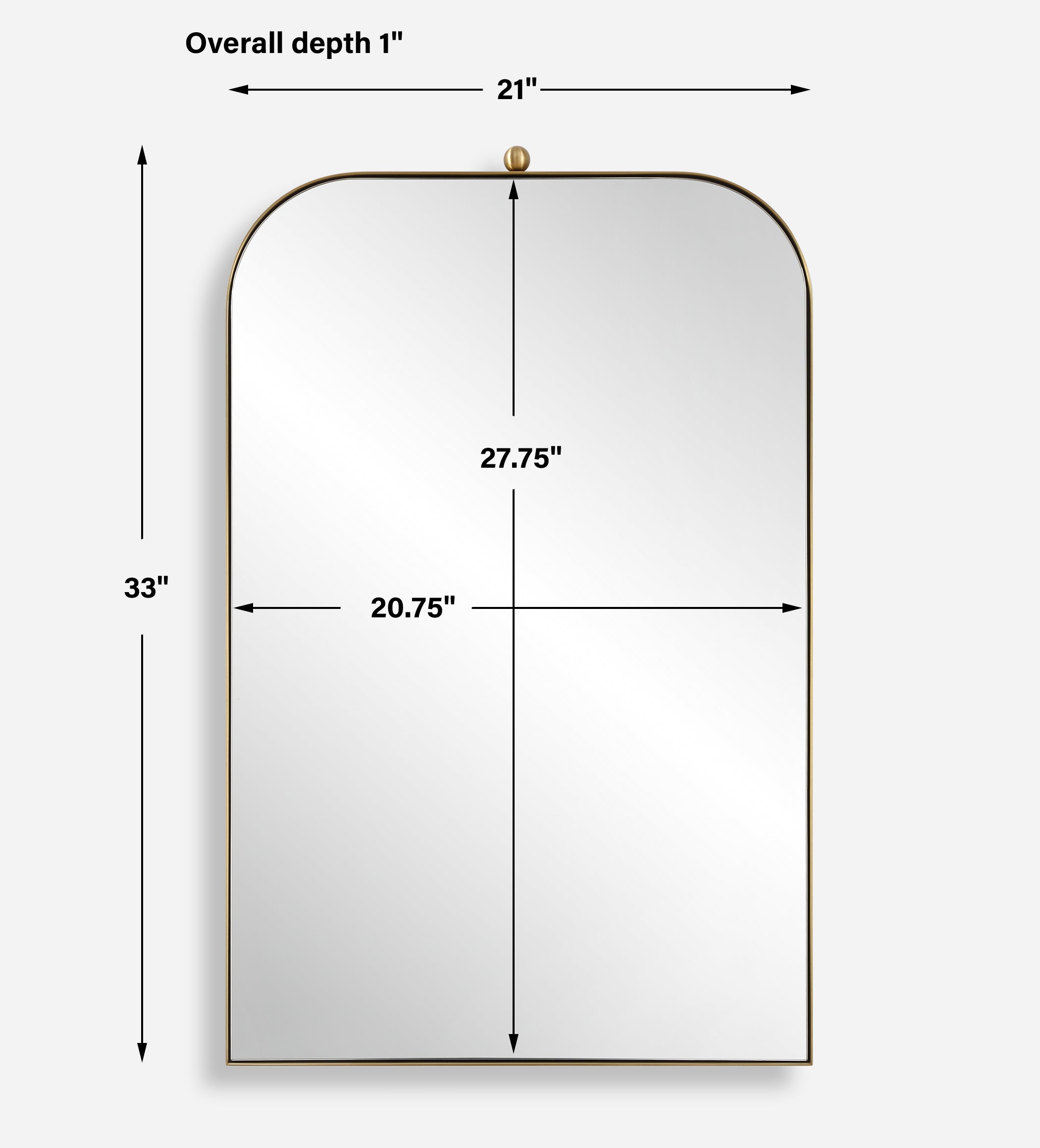 Uttermost Home Decor Uttermost Cassidy Brass Arch Mirror