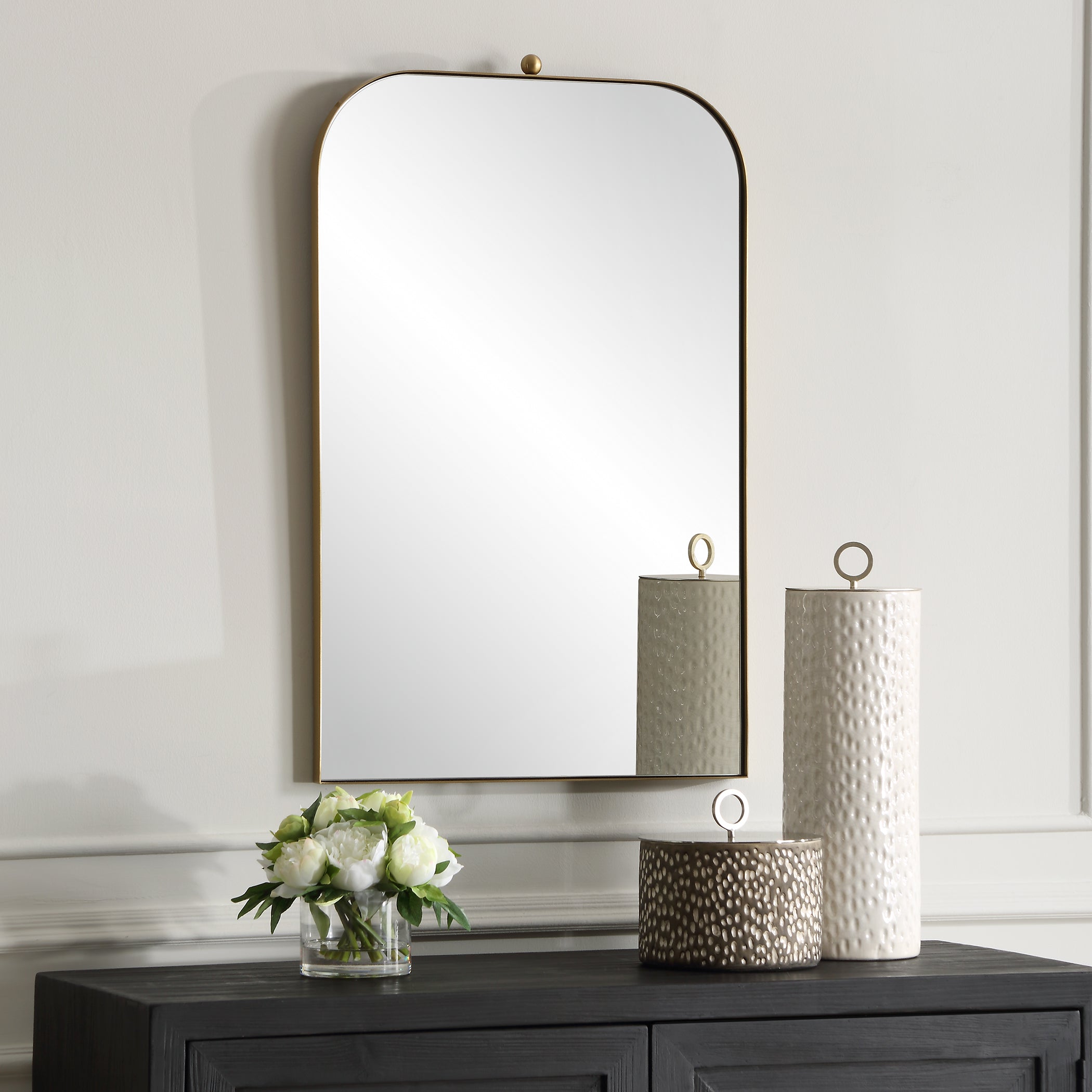 Uttermost Home Decor Uttermost Cassidy Brass Arch Mirror