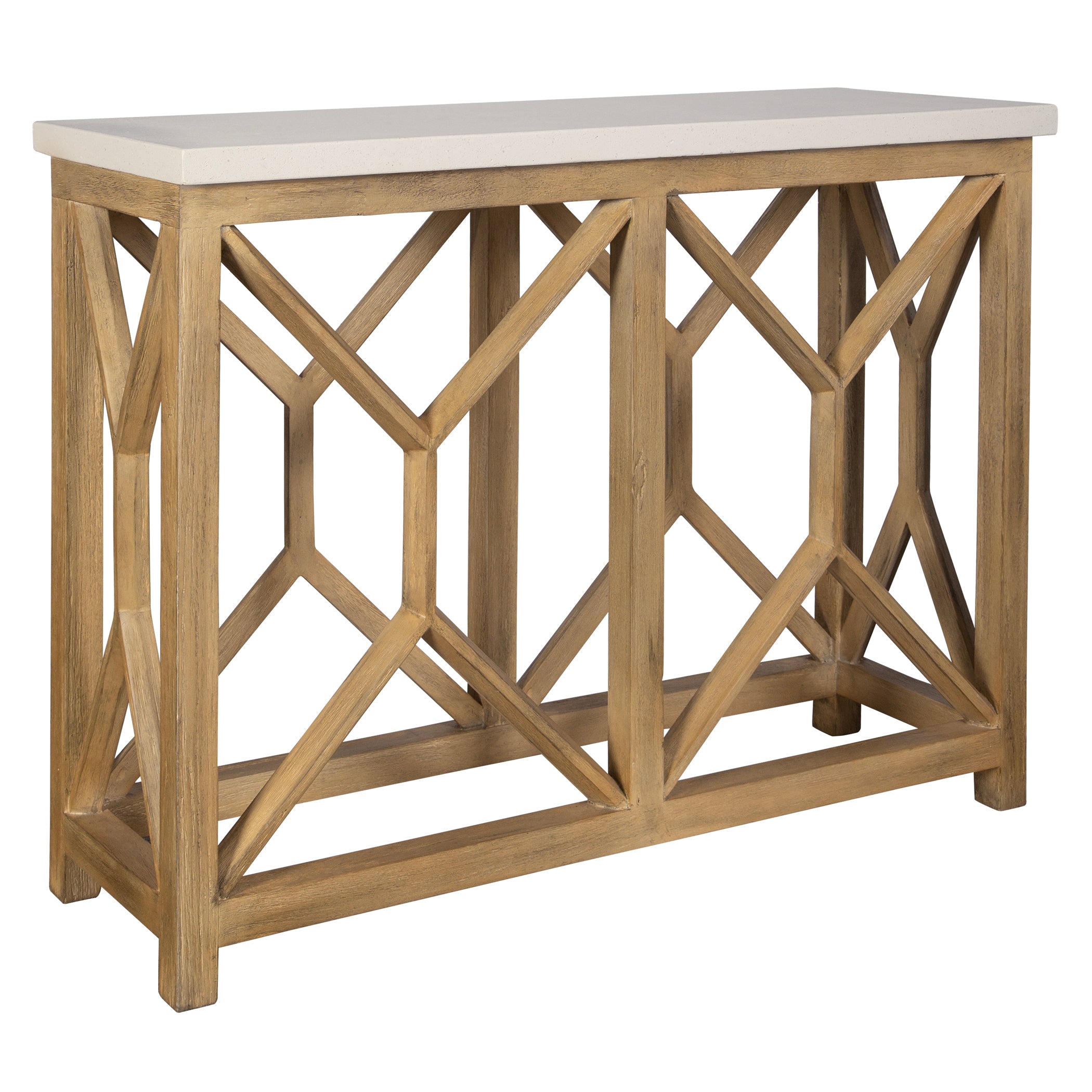 Uttermost Home Motor Freight - To be Quoted Uttermost Catali Ivory Stone Console Table