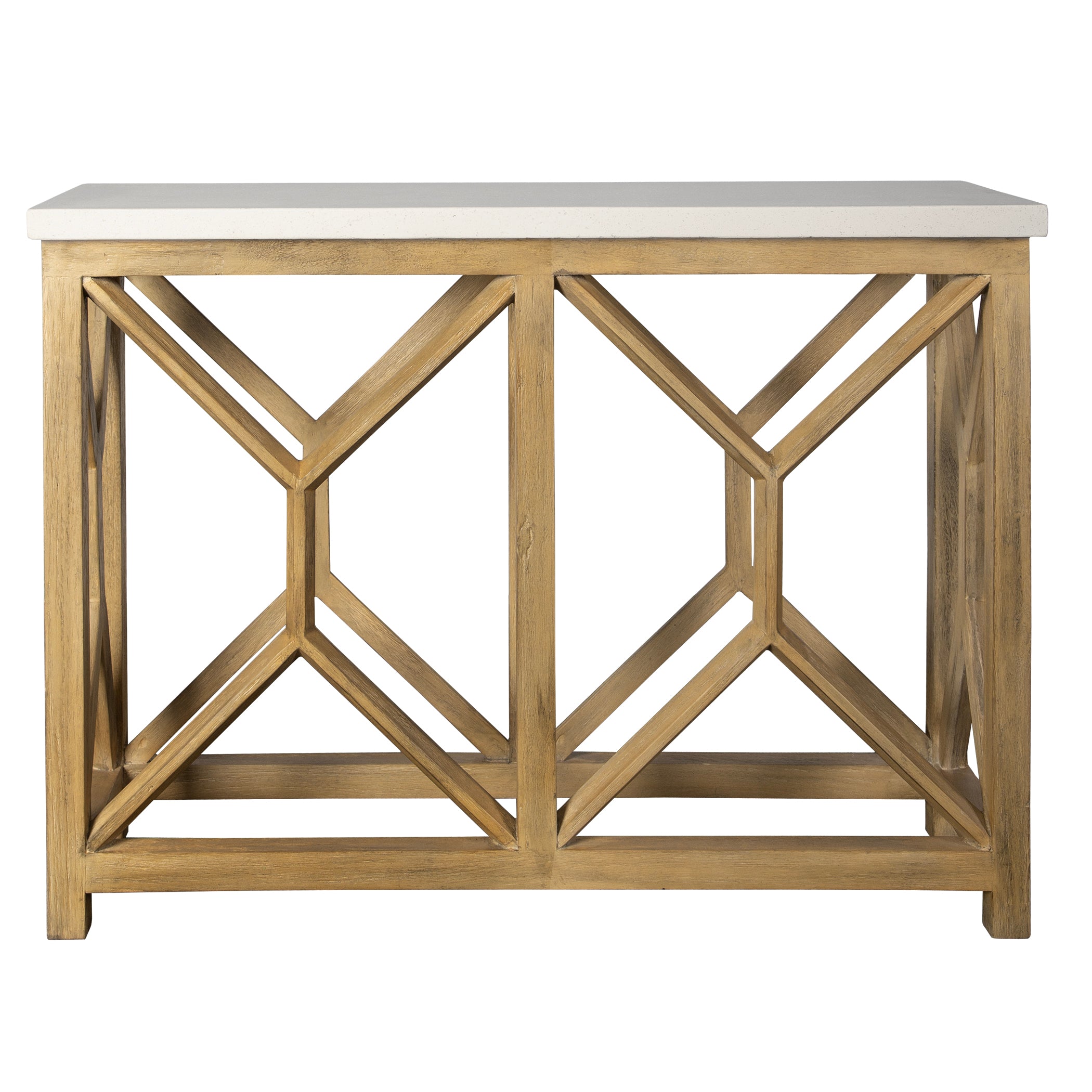Uttermost Home Motor Freight - To be Quoted Uttermost Catali Ivory Stone Console Table