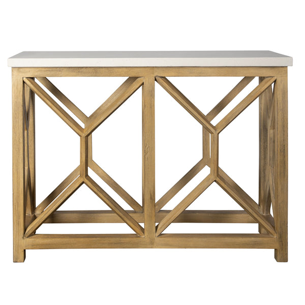 Uttermost Home Motor Freight - To be Quoted Uttermost Catali Ivory Stone Console Table