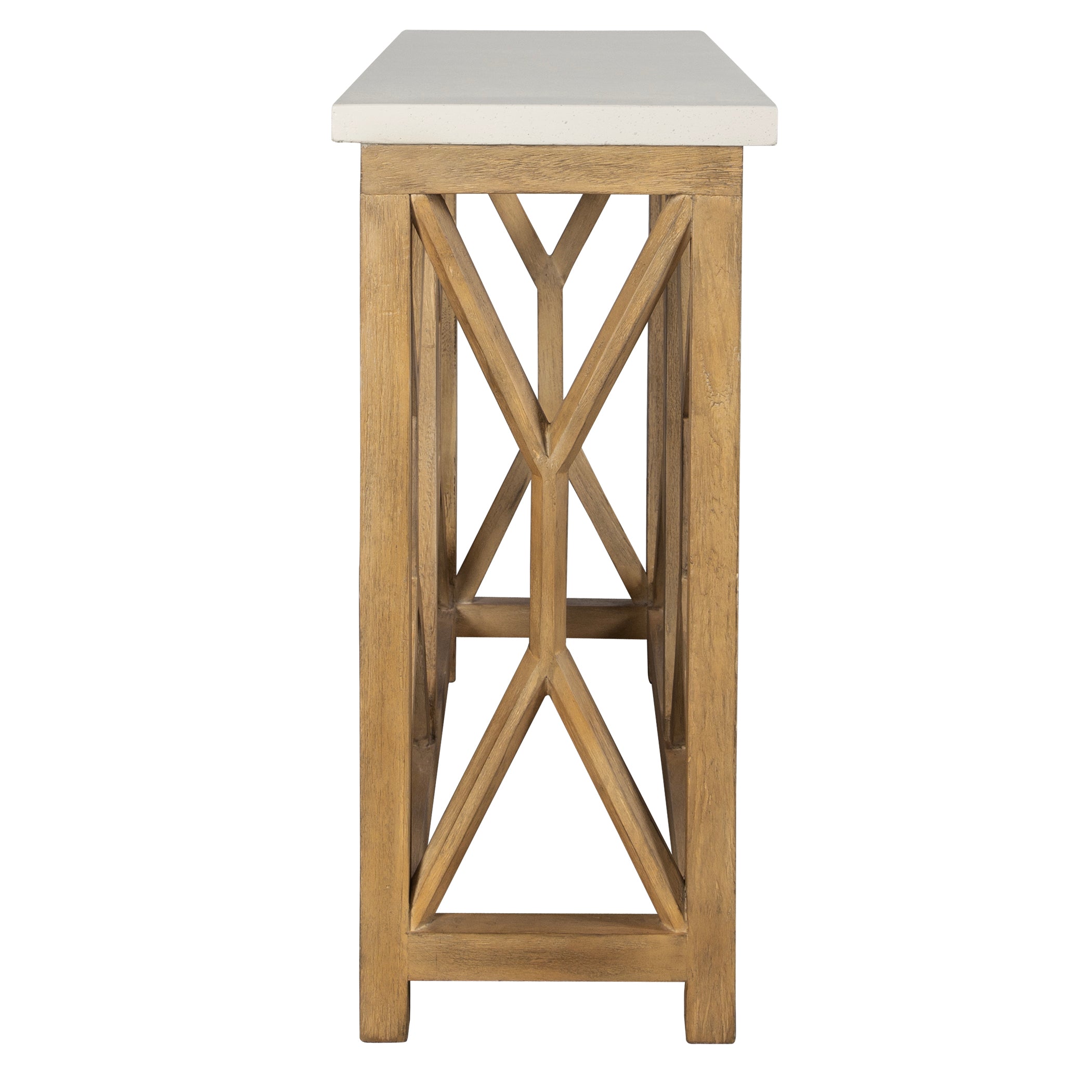 Uttermost Home Motor Freight - To be Quoted Uttermost Catali Ivory Stone Console Table