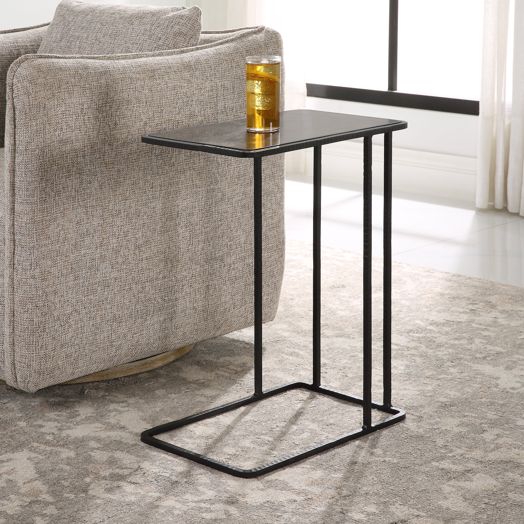 Uttermost Home Decor Uttermost Cavern Stone & Iron Accent Table