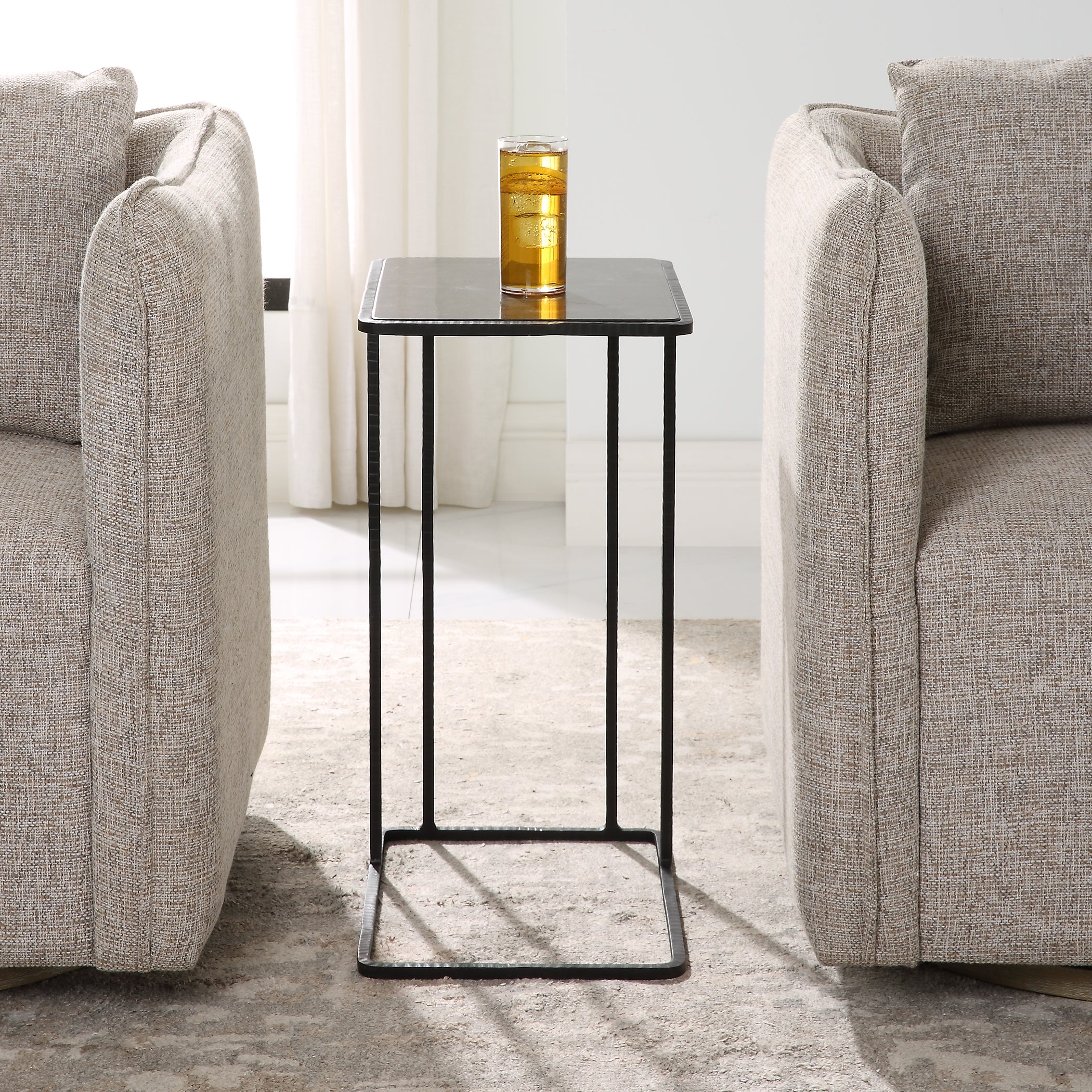 Uttermost Home Decor Uttermost Cavern Stone & Iron Accent Table