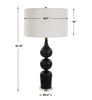 Uttermost Lighting Uttermost Caviar Black Table Lamp