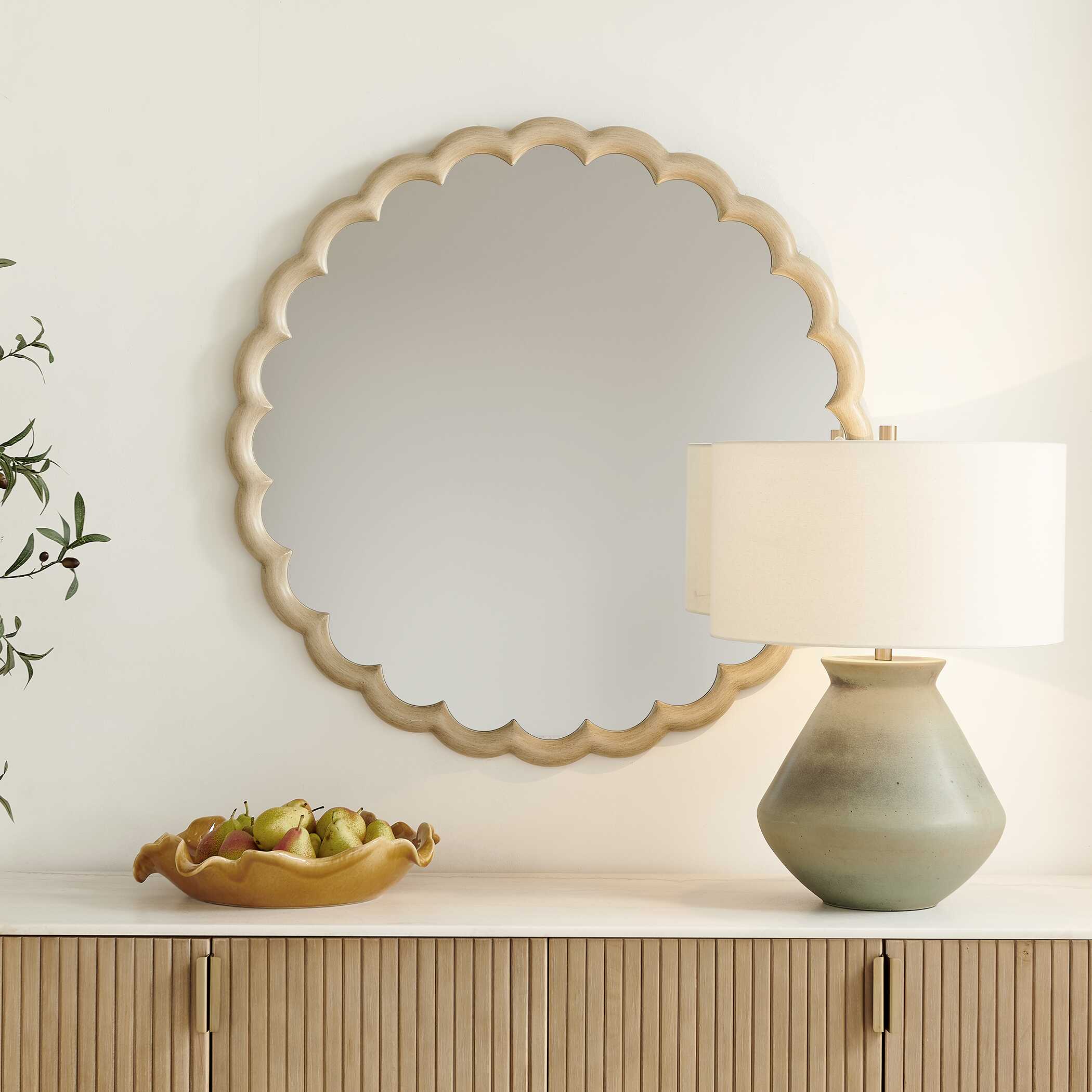 Uttermost Home Decor Uttermost Cerrito Burnished Ivory Round Mirror