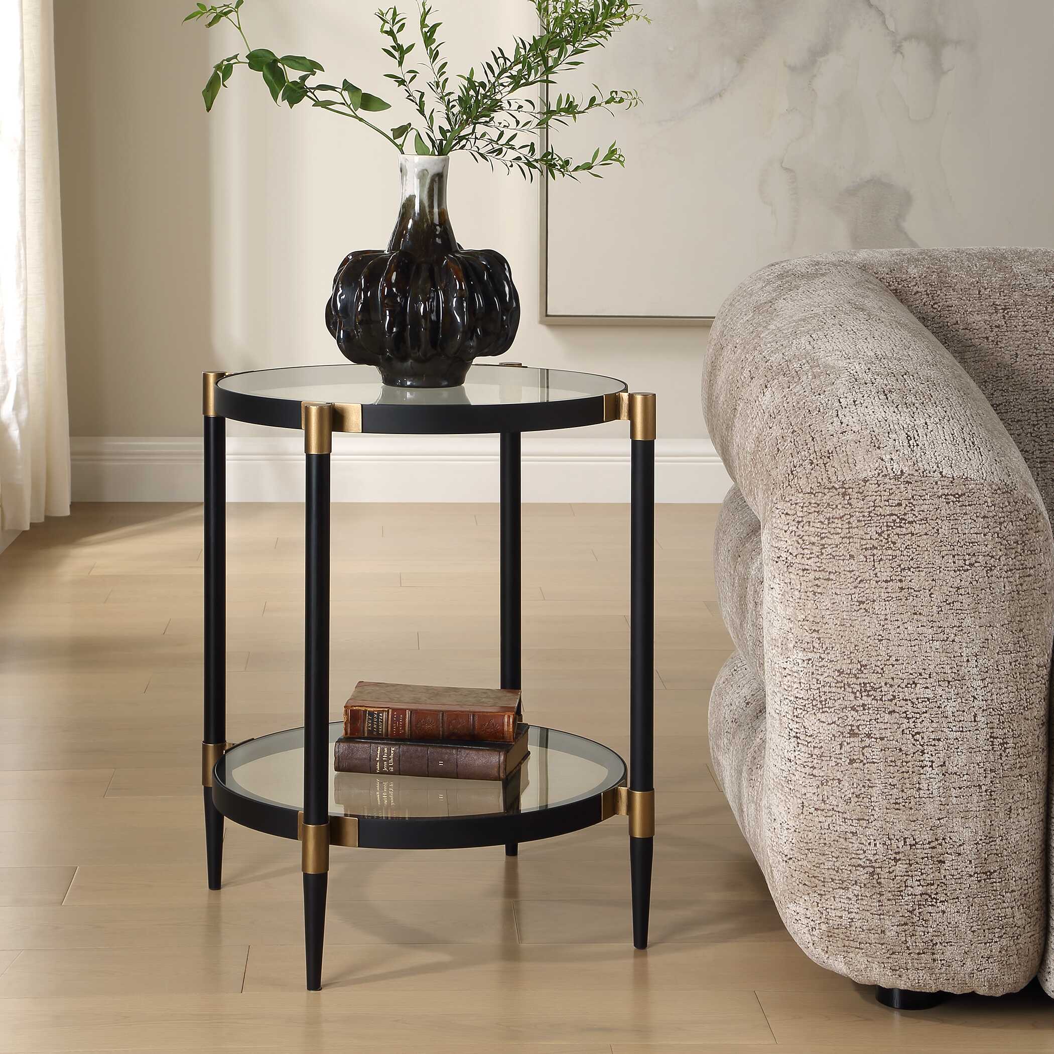 Uttermost Uttermost Chadid Round Glass Side Table