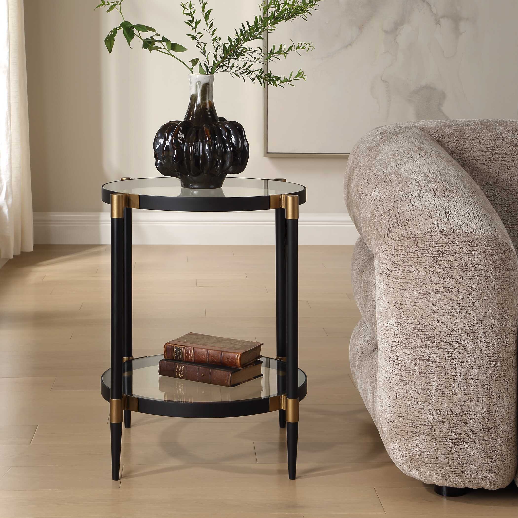 Uttermost Uttermost Chadid Round Glass Side Table