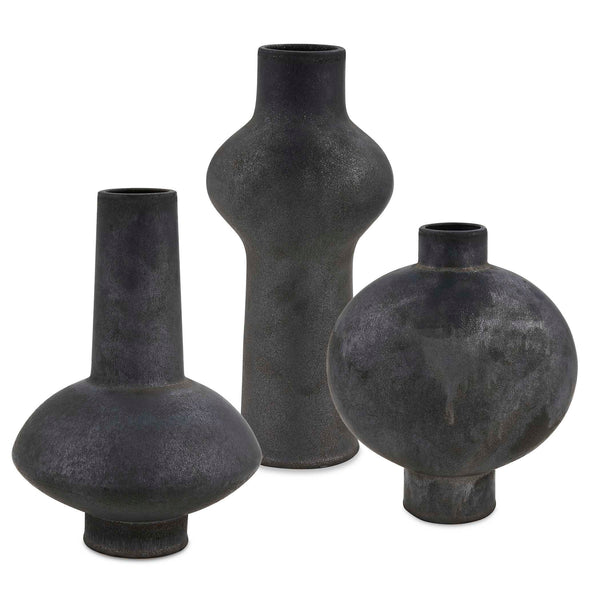 Uttermost Uttermost Charcoal Bloom Indoor-Outdoor Vases Set/3