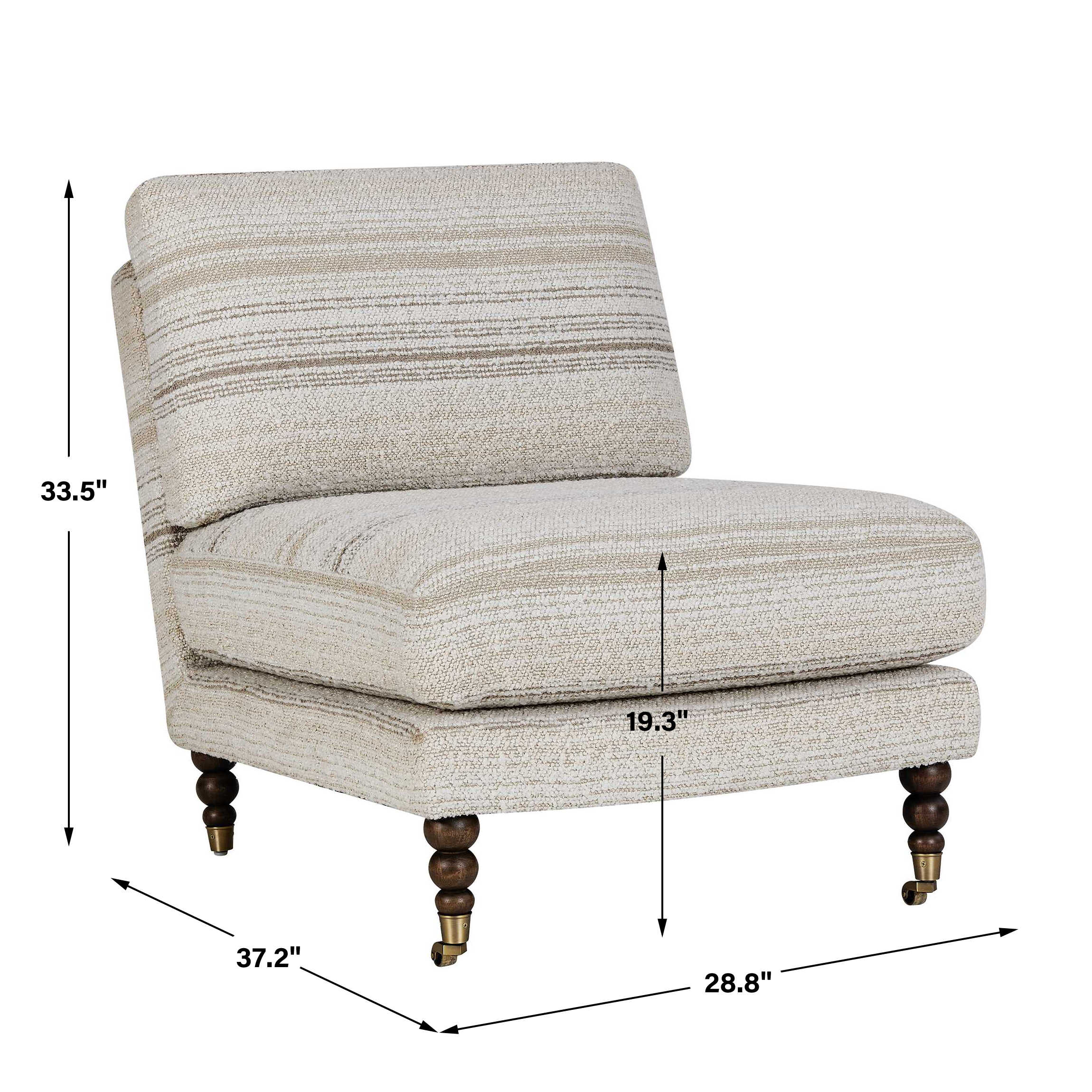 Uttermost Furniture Uttermost Chatsworth Modern Slipper Chair