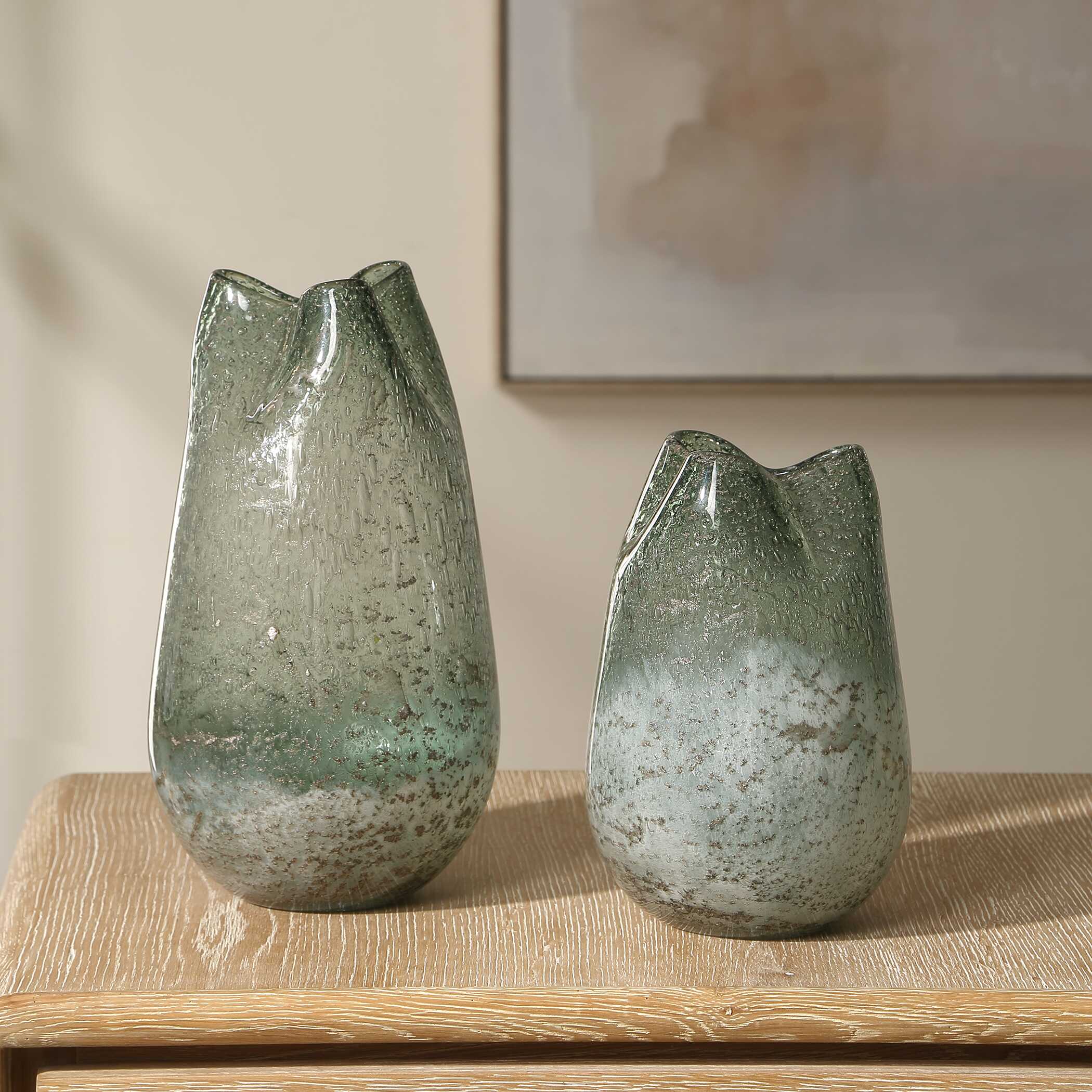 Uttermost Uttermost Chianti Seeded Glass Vases Set/2