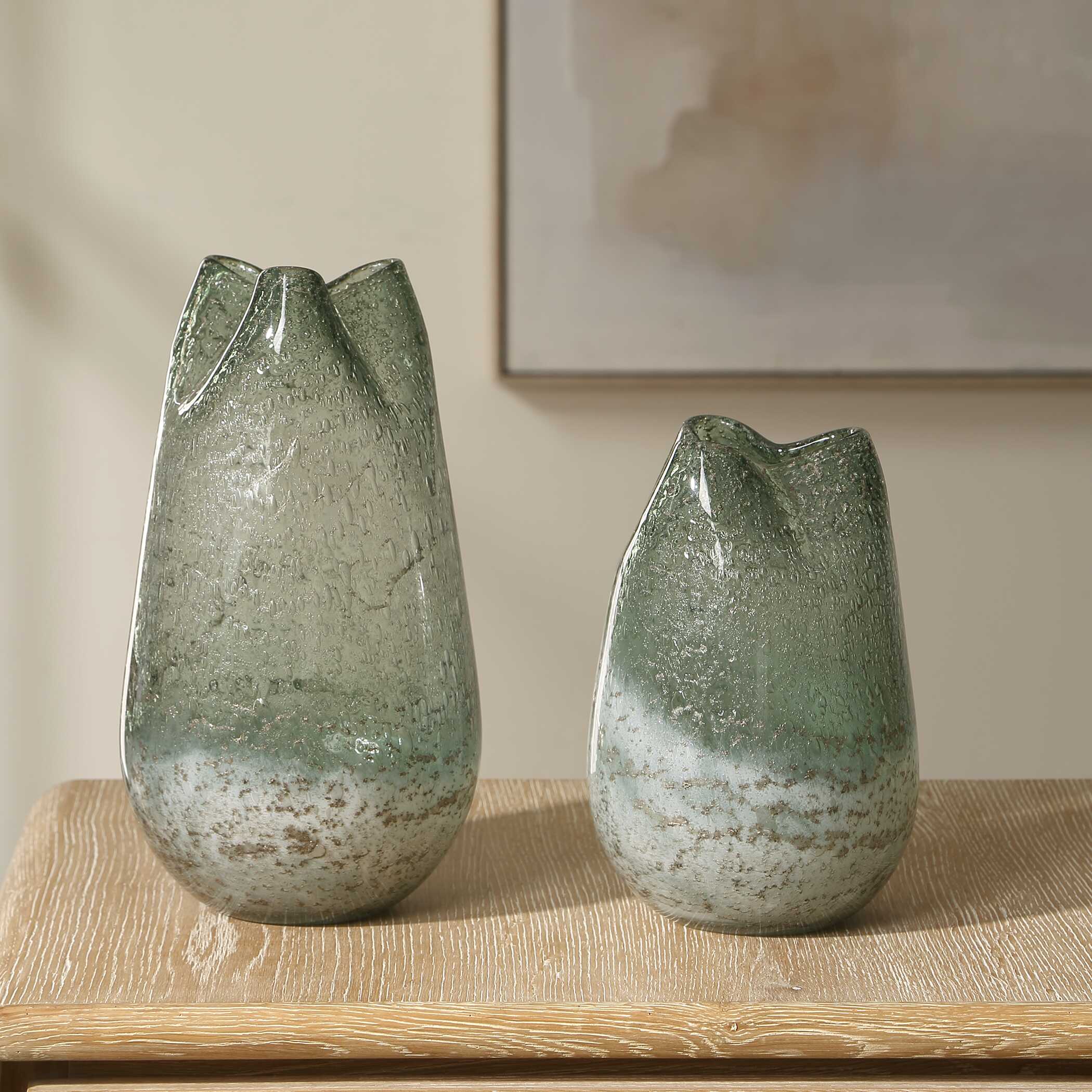 Uttermost Uttermost Chianti Seeded Glass Vases Set/2
