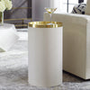 Uttermost Home Uttermost Circuit Brass & White Accent Table