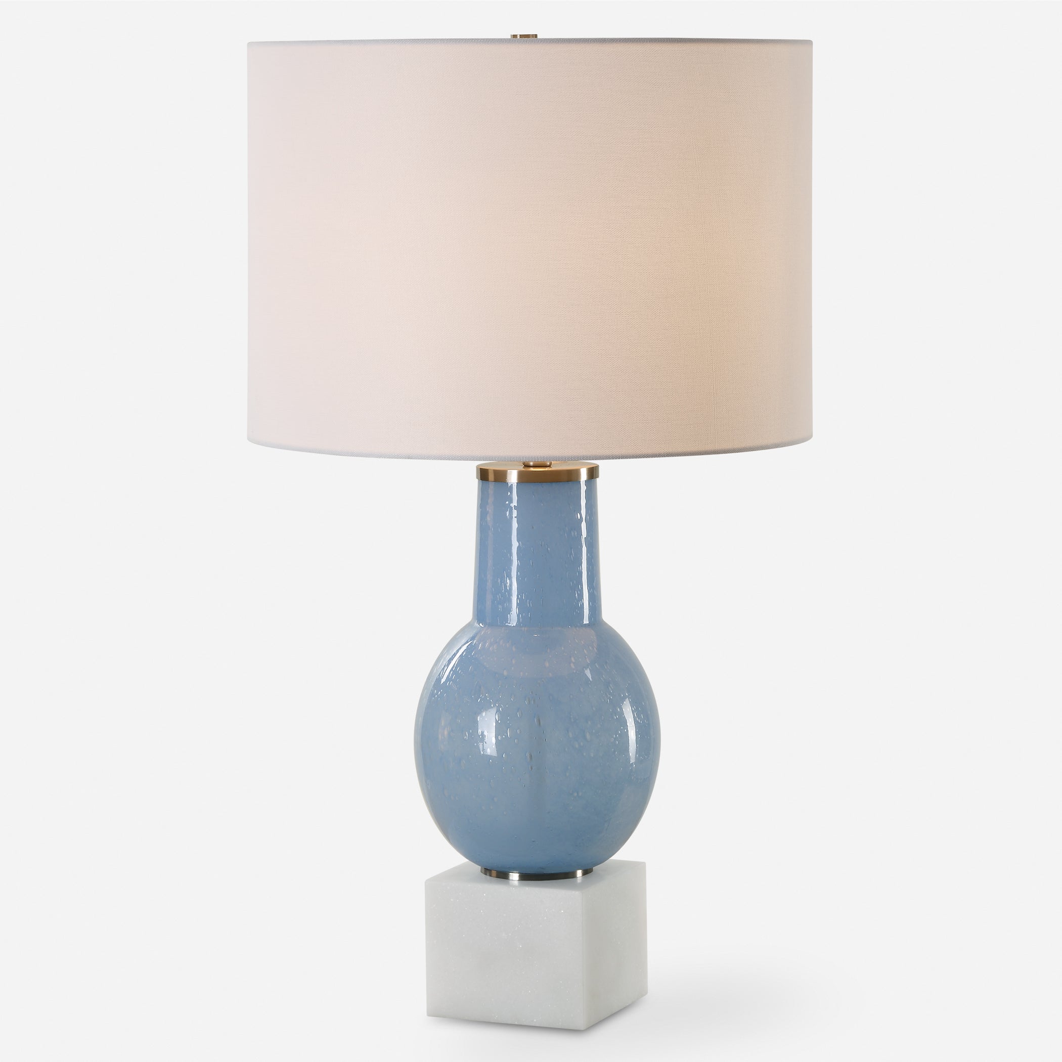 Uttermost Lighting Uttermost Clear Sky Blue Glass Table Lamp