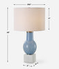 Uttermost Lighting Uttermost Clear Sky Blue Glass Table Lamp