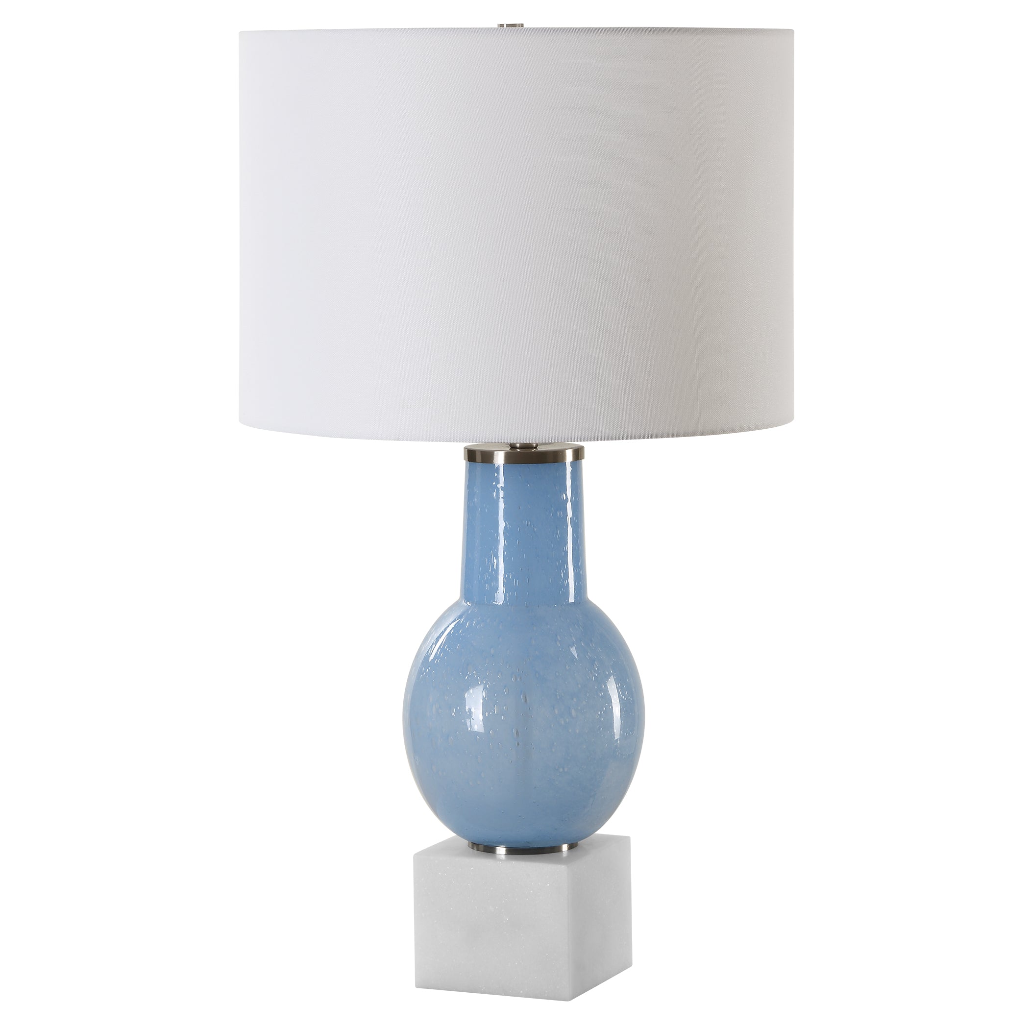 Uttermost Lighting Uttermost Clear Sky Blue Glass Table Lamp
