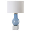 Uttermost Lighting Uttermost Clear Sky Blue Glass Table Lamp