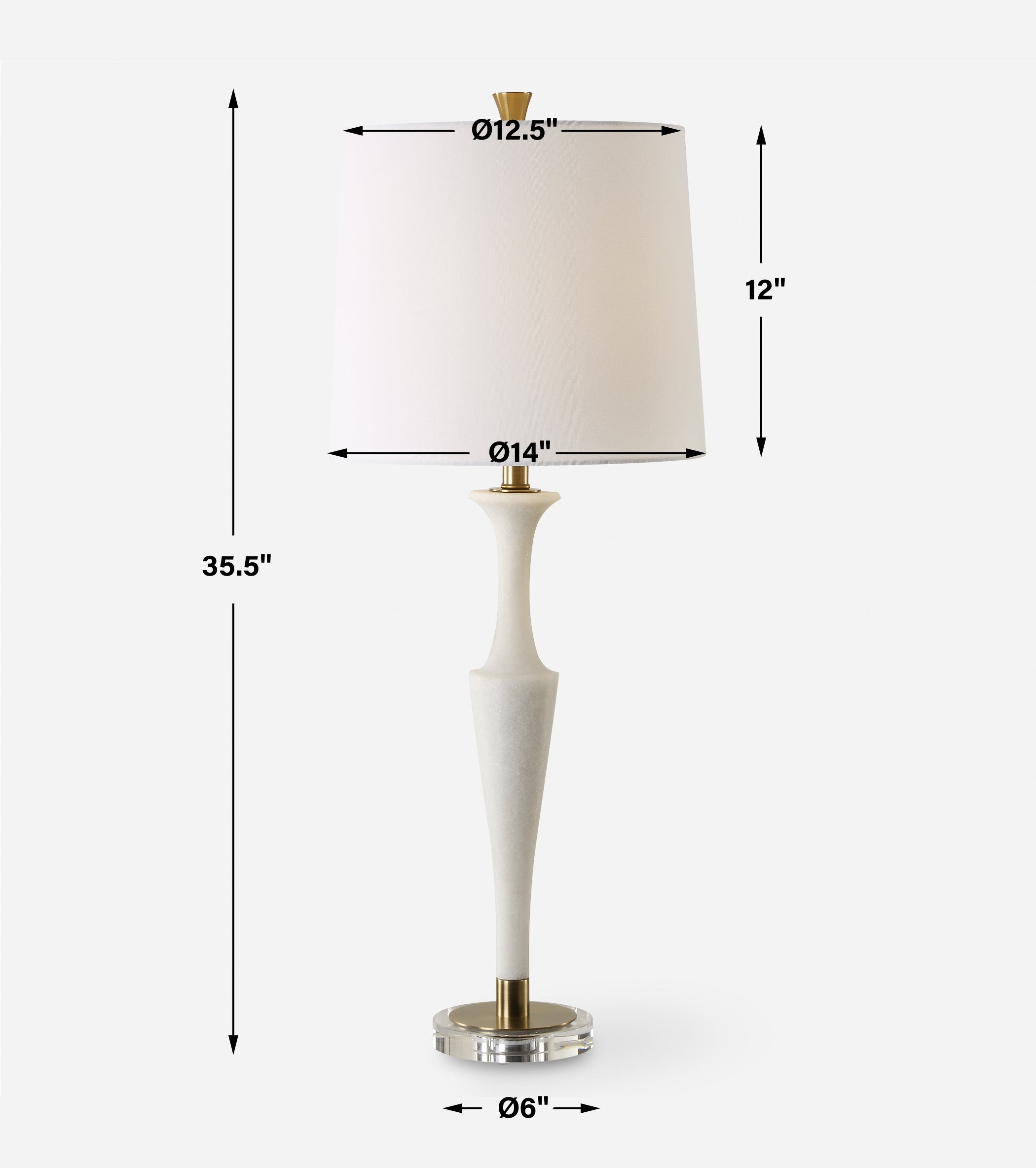 Uttermost Lighting Uttermost Colette White Stone Table Lamp