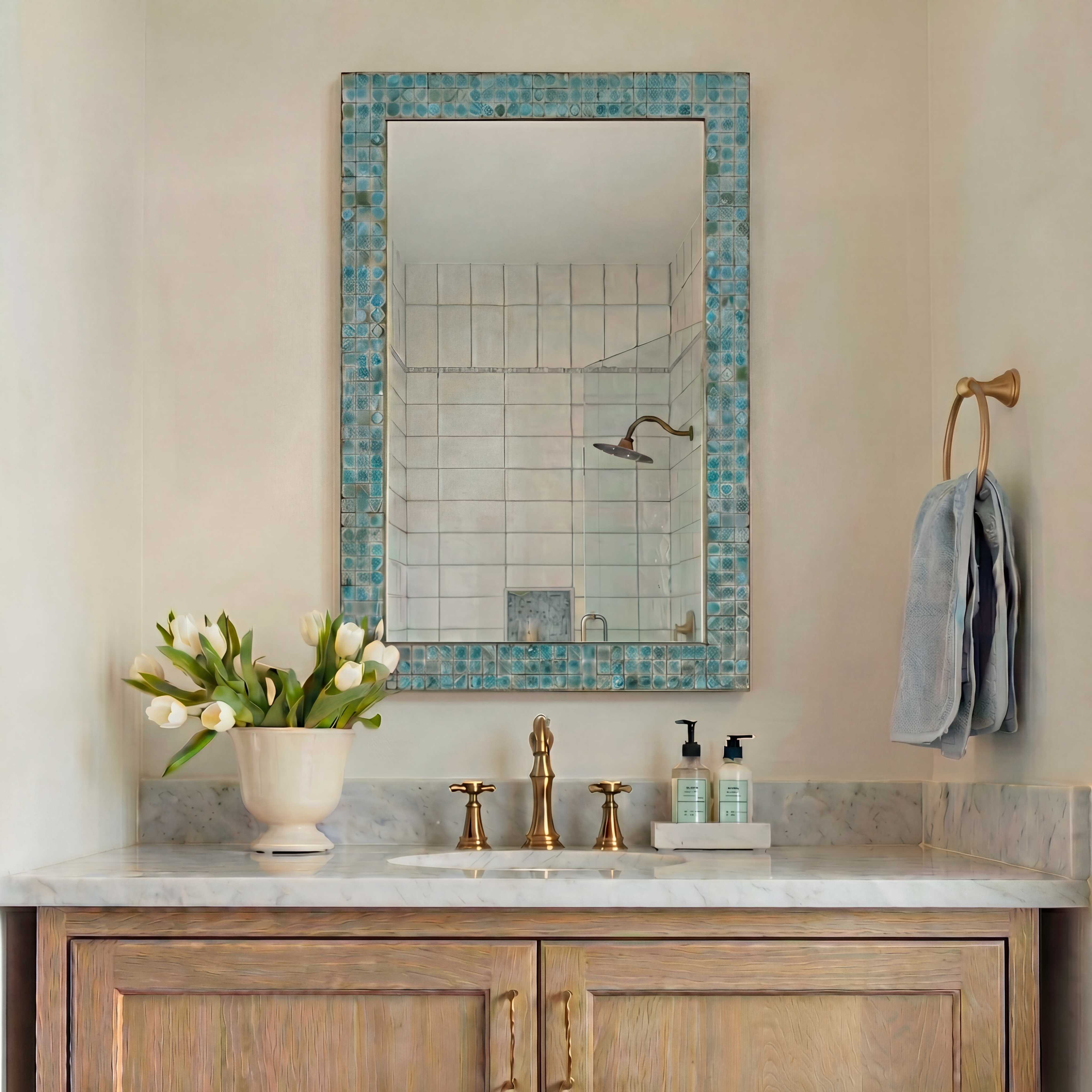 Uttermost Home Decor Uttermost Coralie Tile Mirror